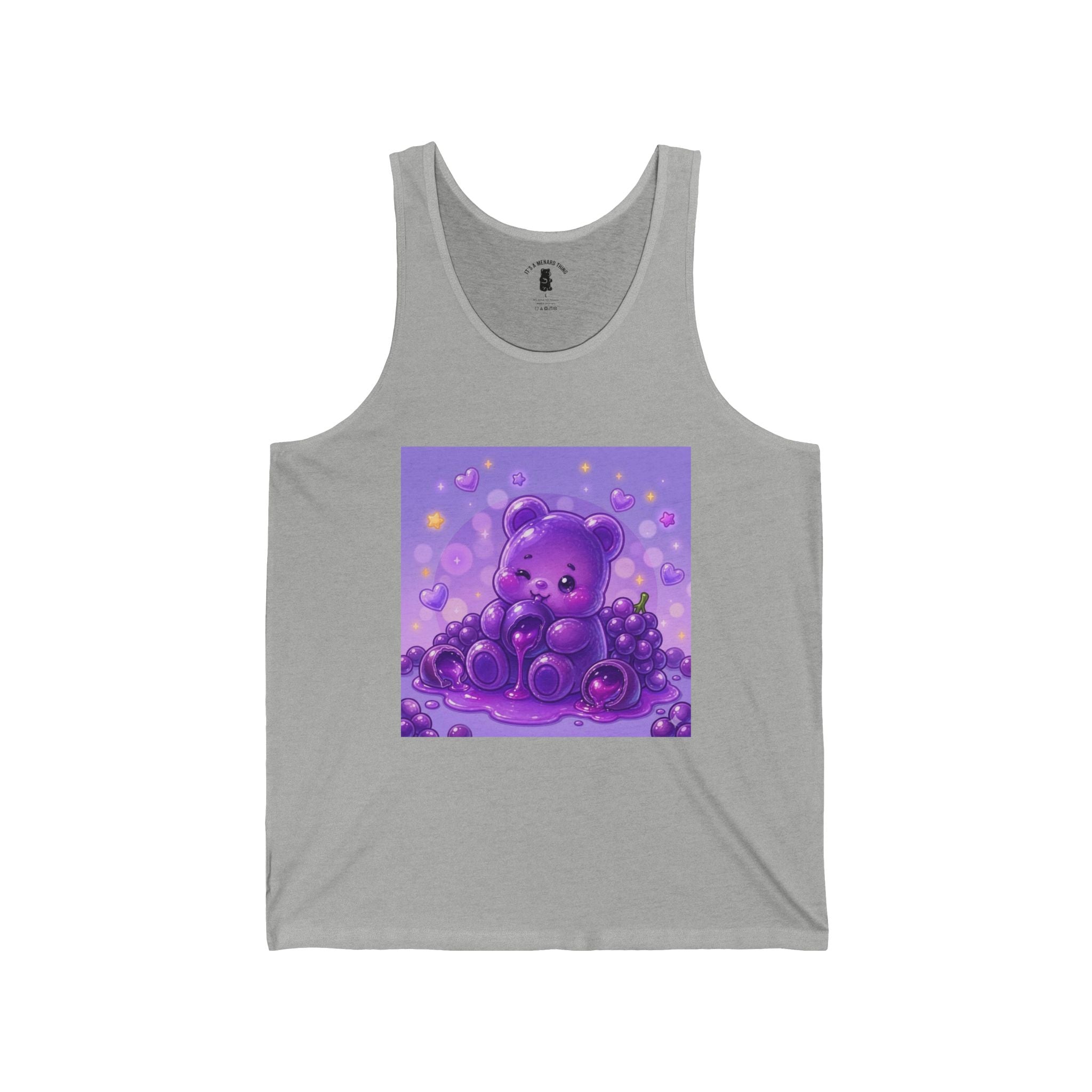 Gooey Grape Purple Gummy Bear -Kawaii Graphic Tank Top