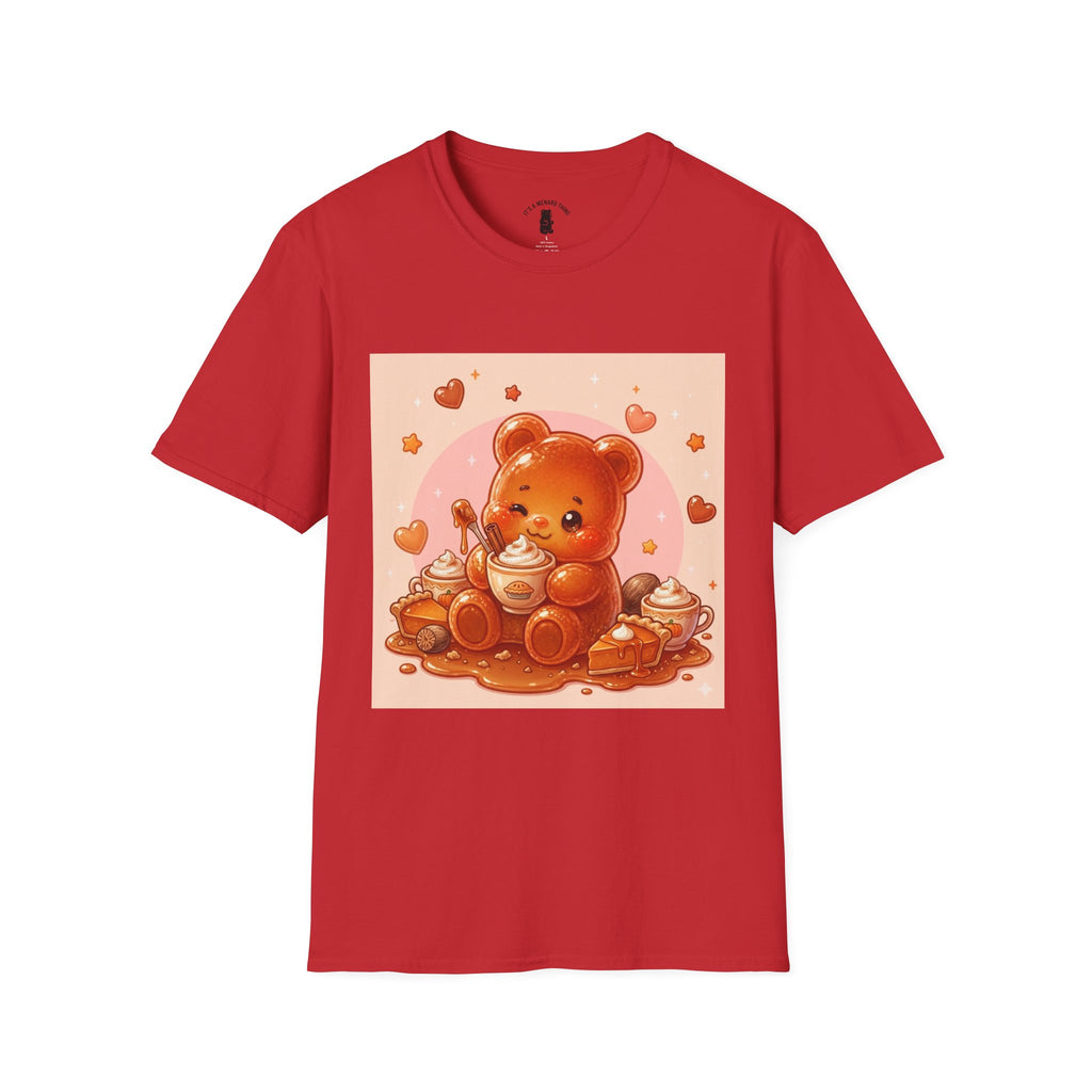 Pumpkin Spice Latte Time, With Pie and Love Gooey Gummy Bear — Kawaii Graphic Tee