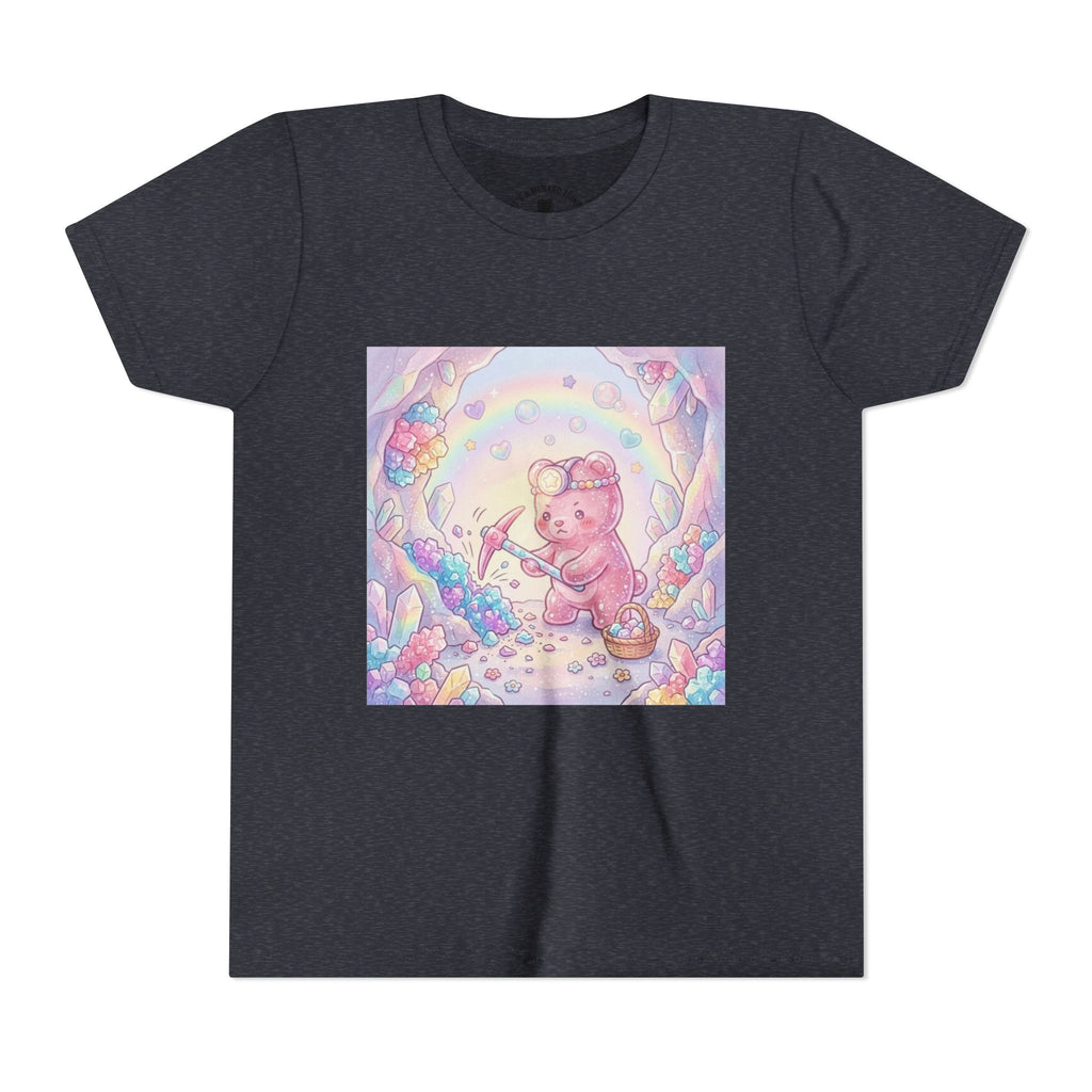 Digging for Crystal Candy Pink Gooey Gummy Bear Illustration