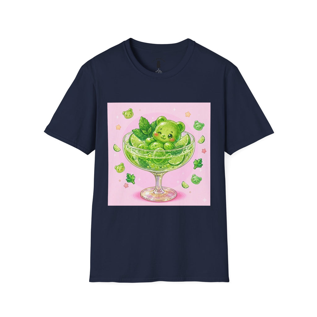 Lime Green Smooth Margaritta Boozy Gooey Gummy Bear- Kawaii Graphic T-Shirt