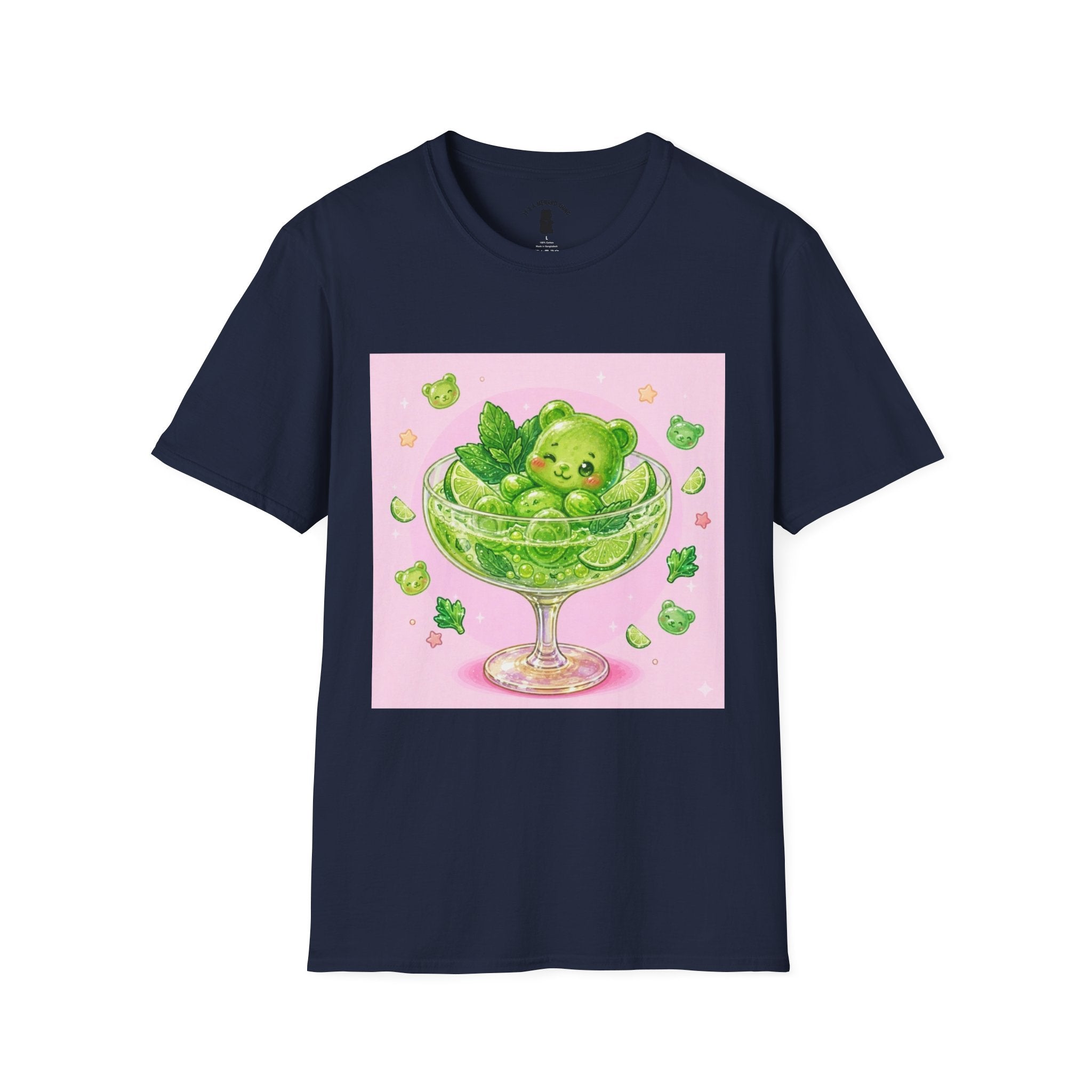 Lime Green Smooth Margaritta Boozy Gooey Gummy Bear- Kawaii Graphic T-Shirt