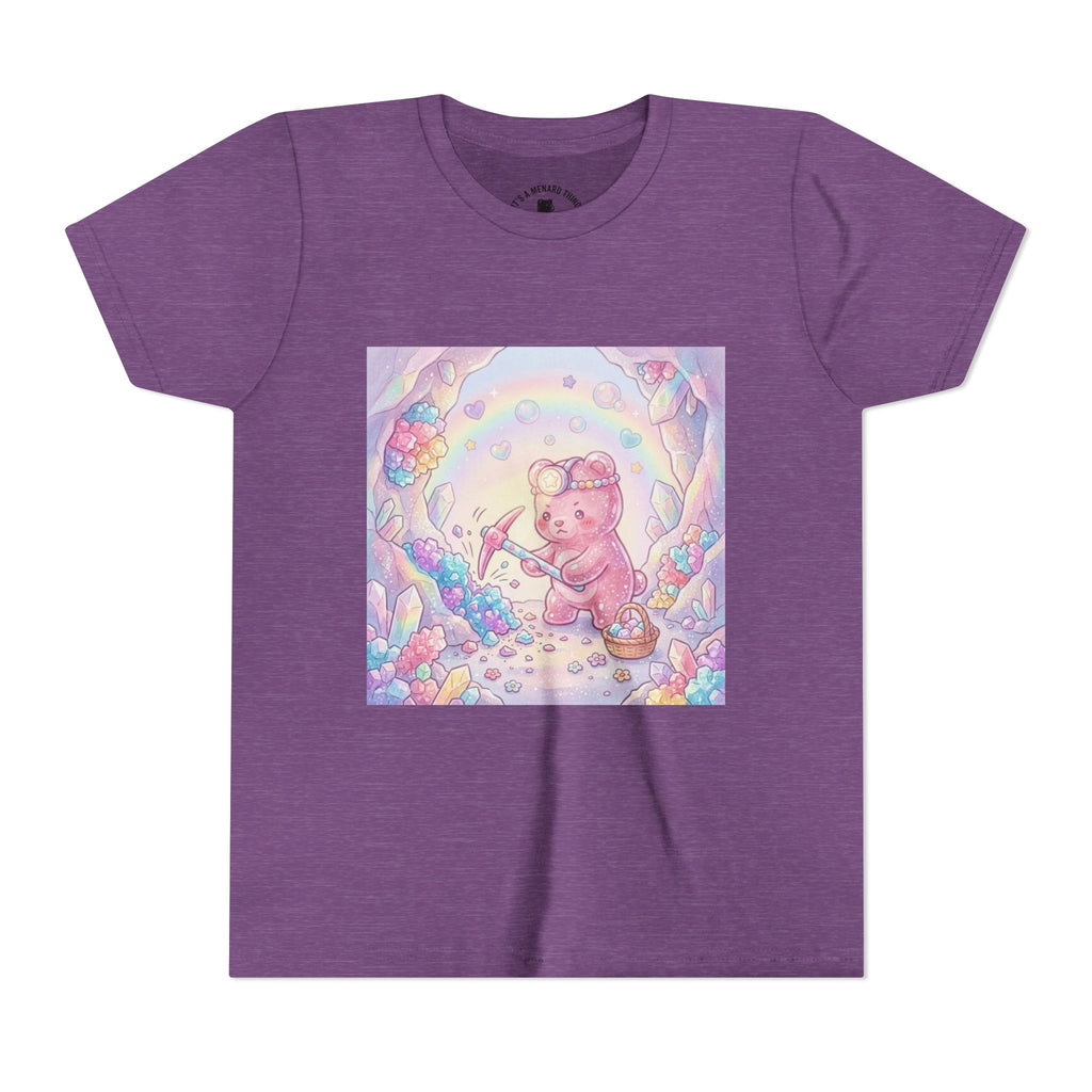 Digging for Crystal Candy Pink Gooey Gummy Bear Illustration