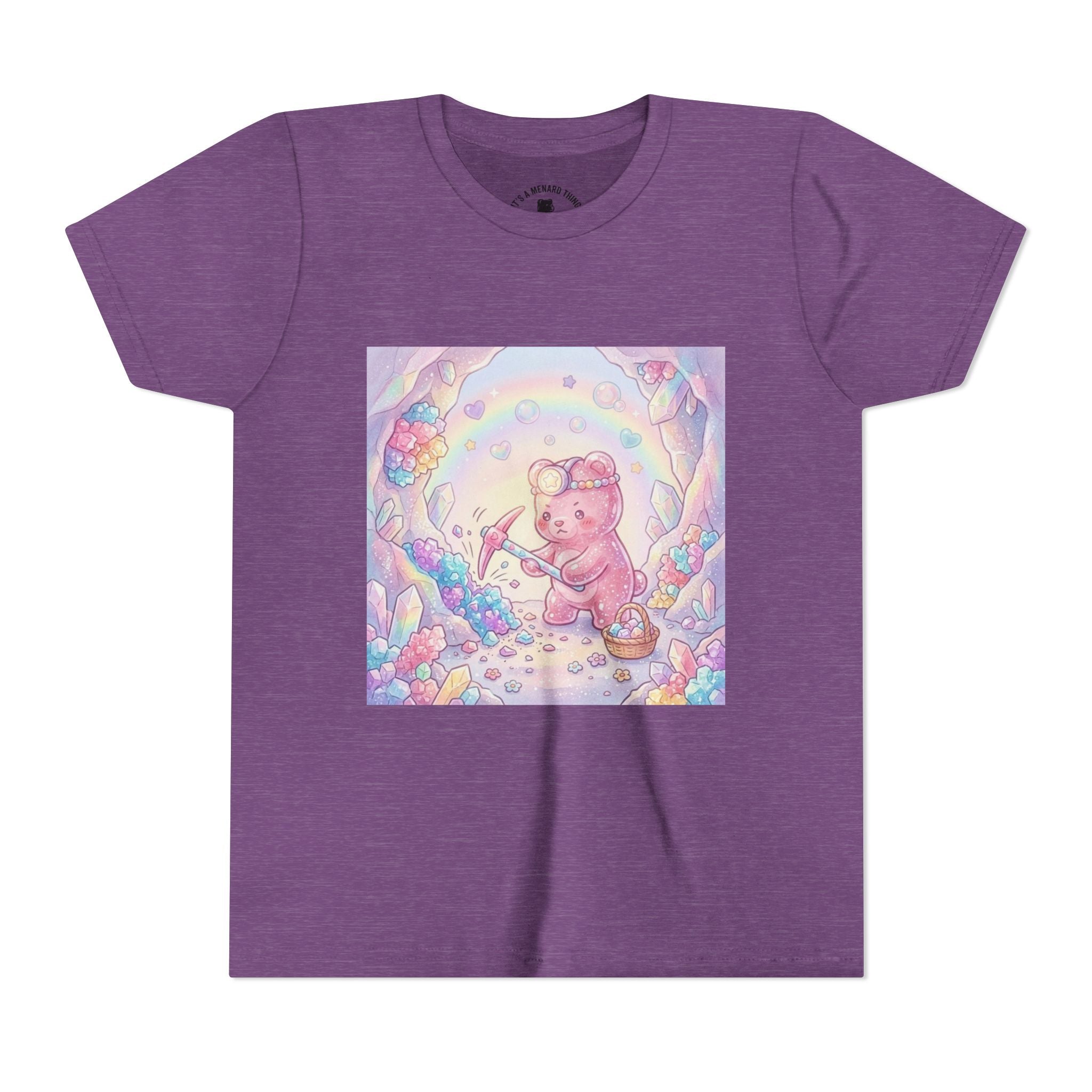 Digging for Crystal Candy Pink Gooey Gummy Bear Illustration