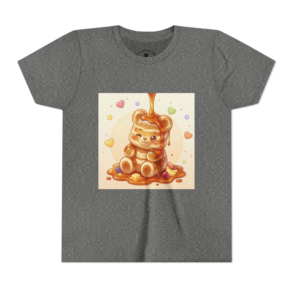 Fluffy Thick Gooey Gummy Pancake Bear Youth T-Shirt