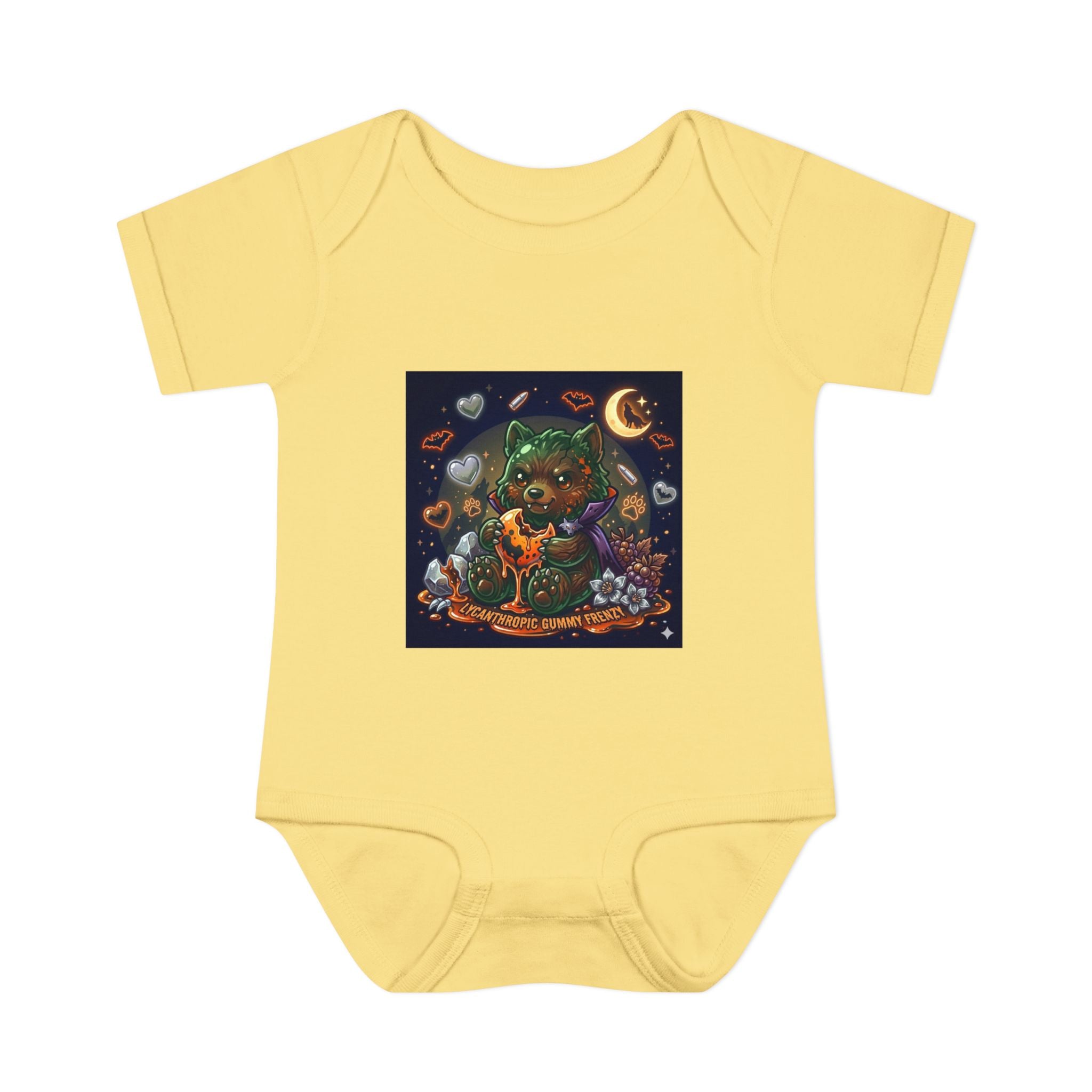 Baby Bodysuit — Cute Halloween Werewolf Gooey Bear