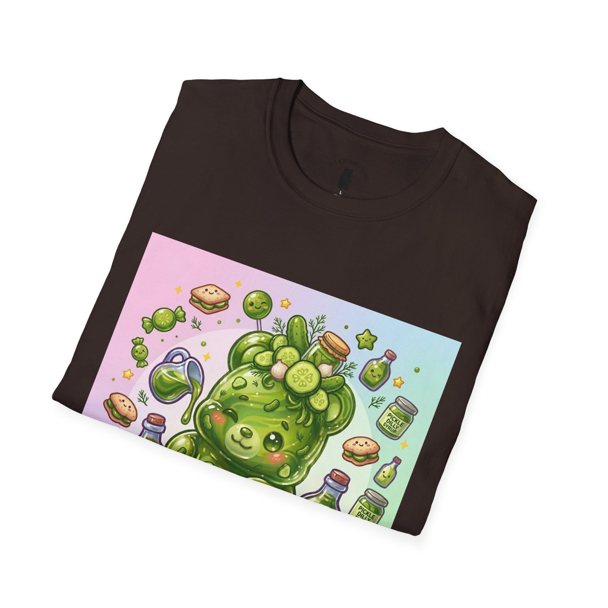 Sour Dill Pickle, Exotic Gooey Gummy Bear — Kawaii Graphic T-Shirt
