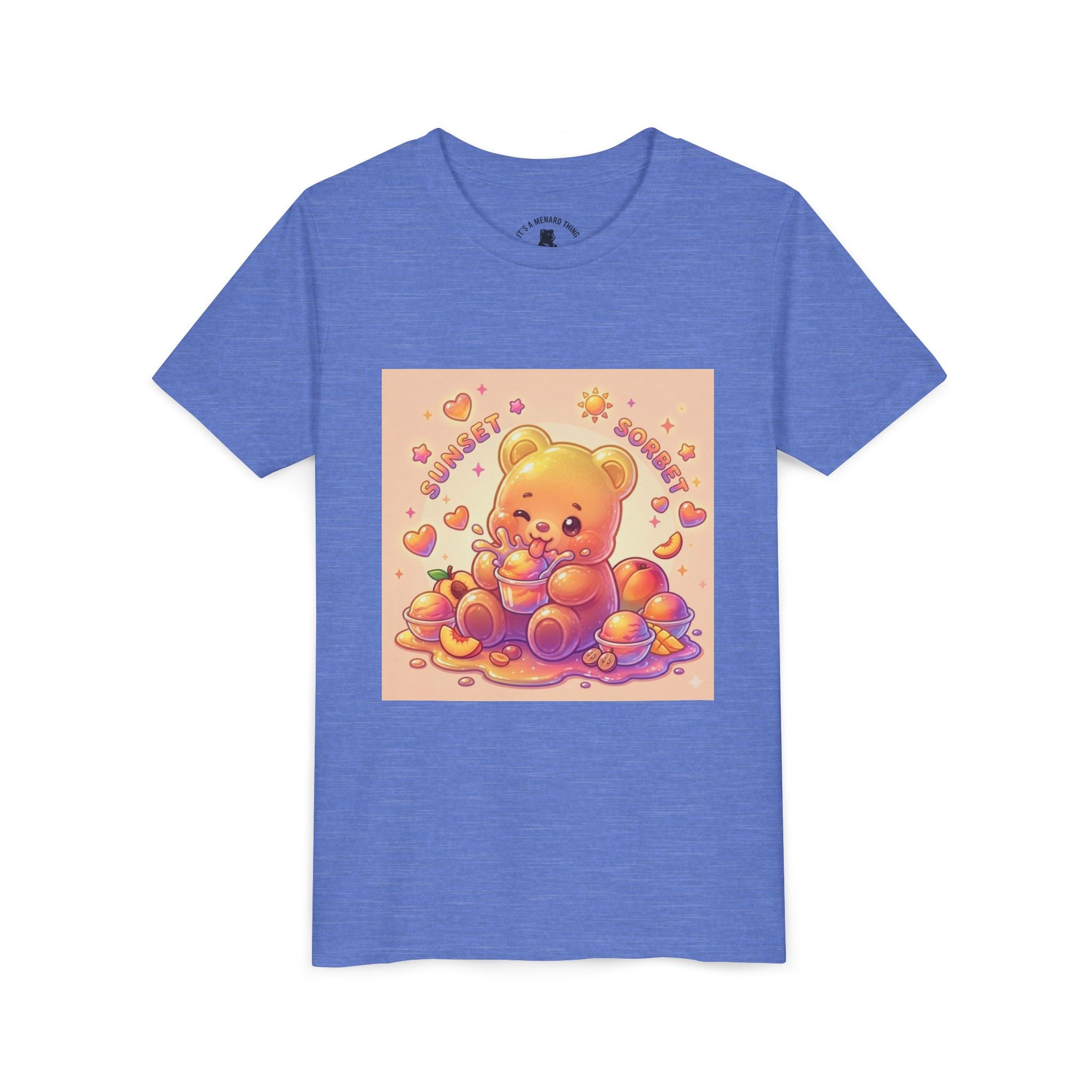 Sunny Peach Sorbet Gooey Gummy Bear Kids Graphic Shirt