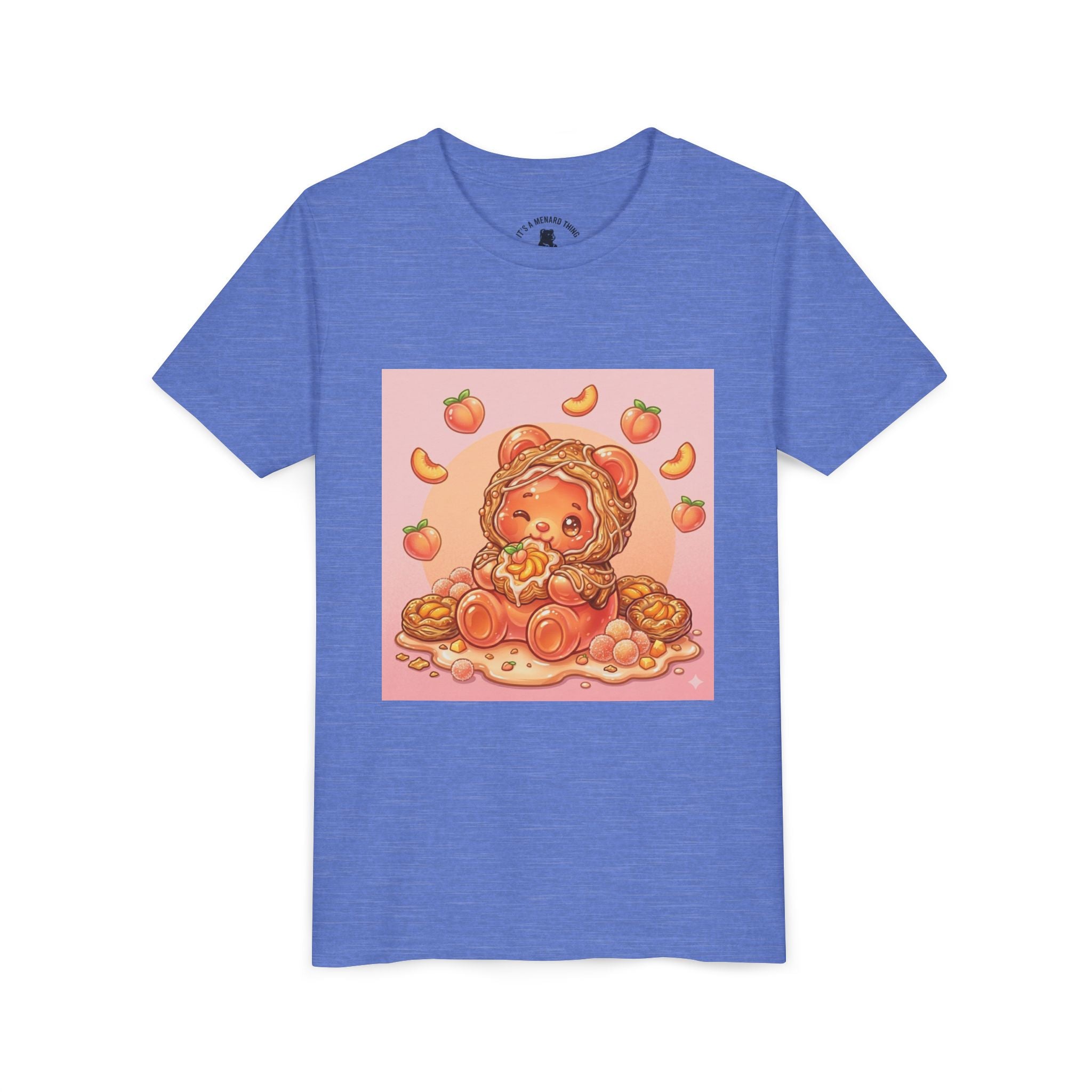 Peach Danish Bear Graphic Shirt for Kids