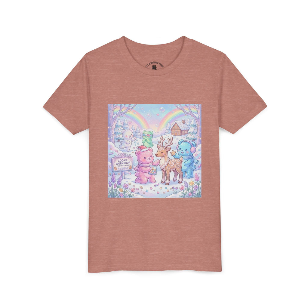 Gooey Gummies Feed Reindeer Graphic Youth Shirt