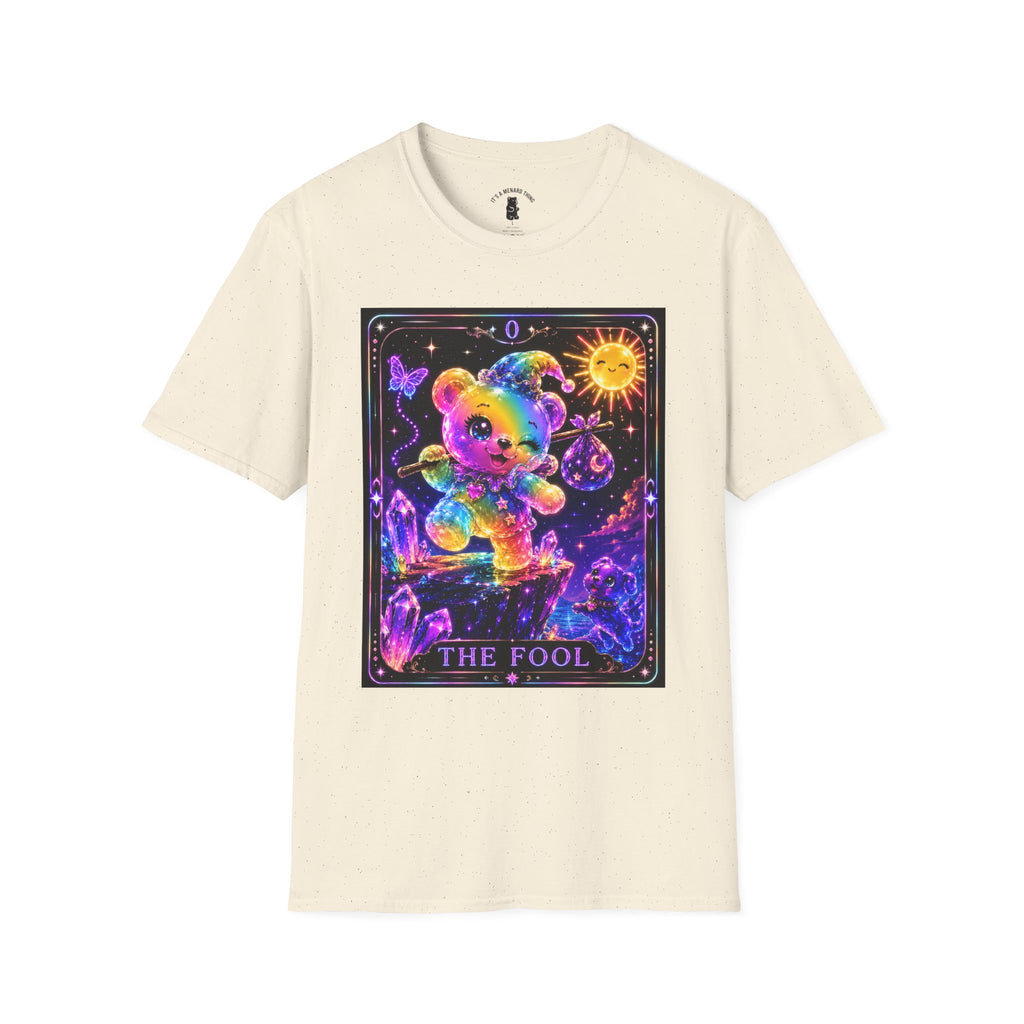 The Fool Tarot Colorful Rainbow Oozy Bear Friend- Cute Graphic Shirt