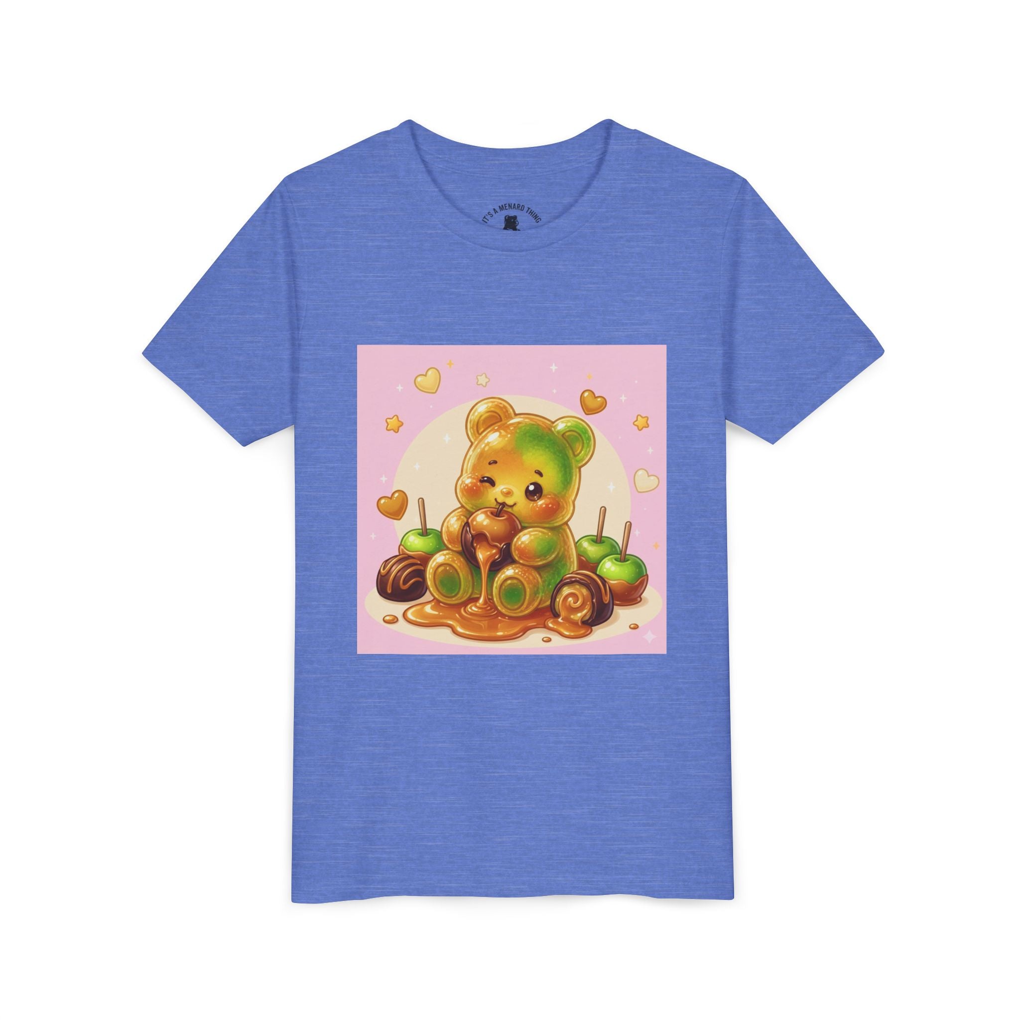 Caramel Apple Gooey Gummy Bear Graphic Kids T-Shirt