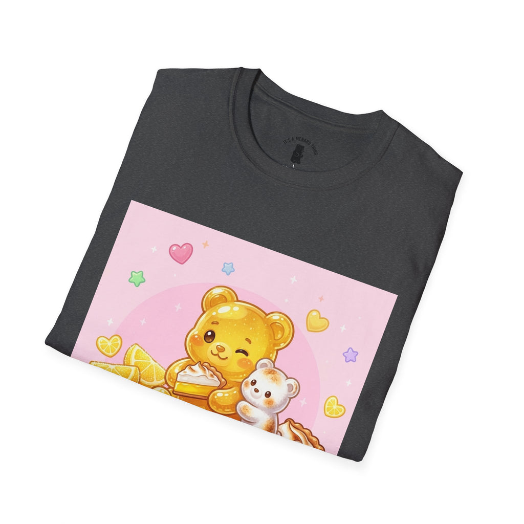 Lemon Margarine Pie & Whipped Cream Gooey Gummy Bear — Kawaii Graphic T-Shirt