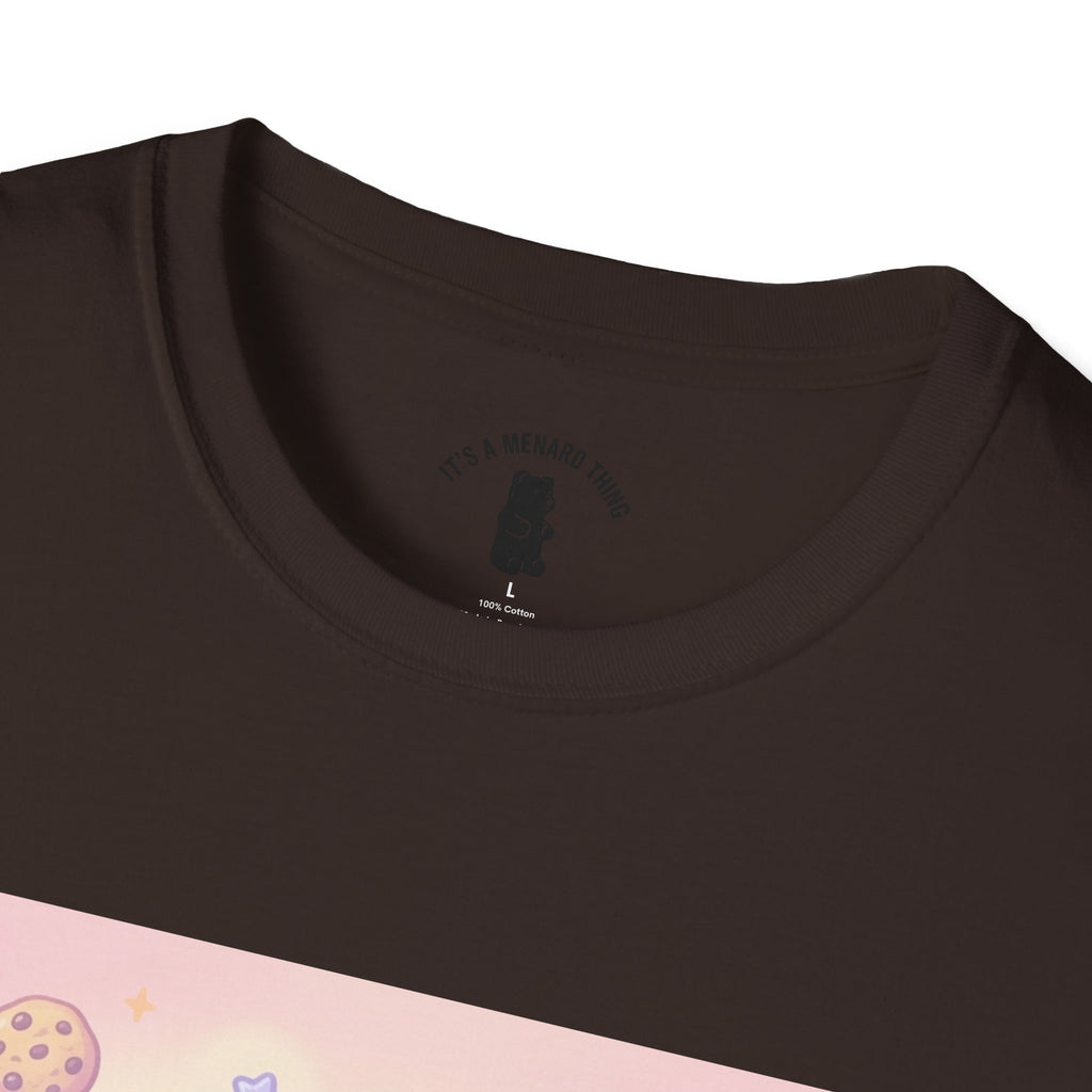 Cookies and Milk, Fudge Gooey Gummy Bear — Kawaii Graphic T-Shirt