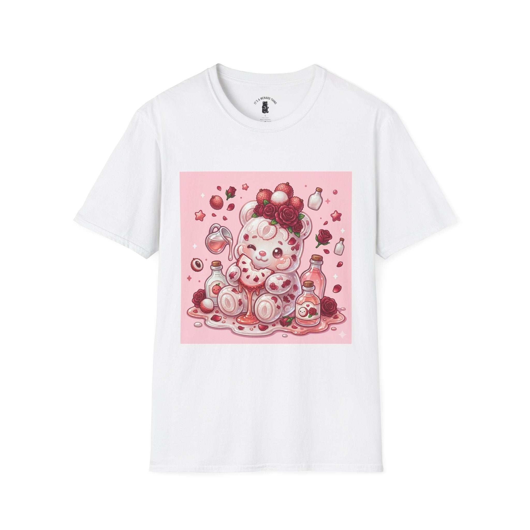 Rose Lychee berry Exotic fruit Gooey Gummy Bear — Kawaii Graphic T-Shirt
