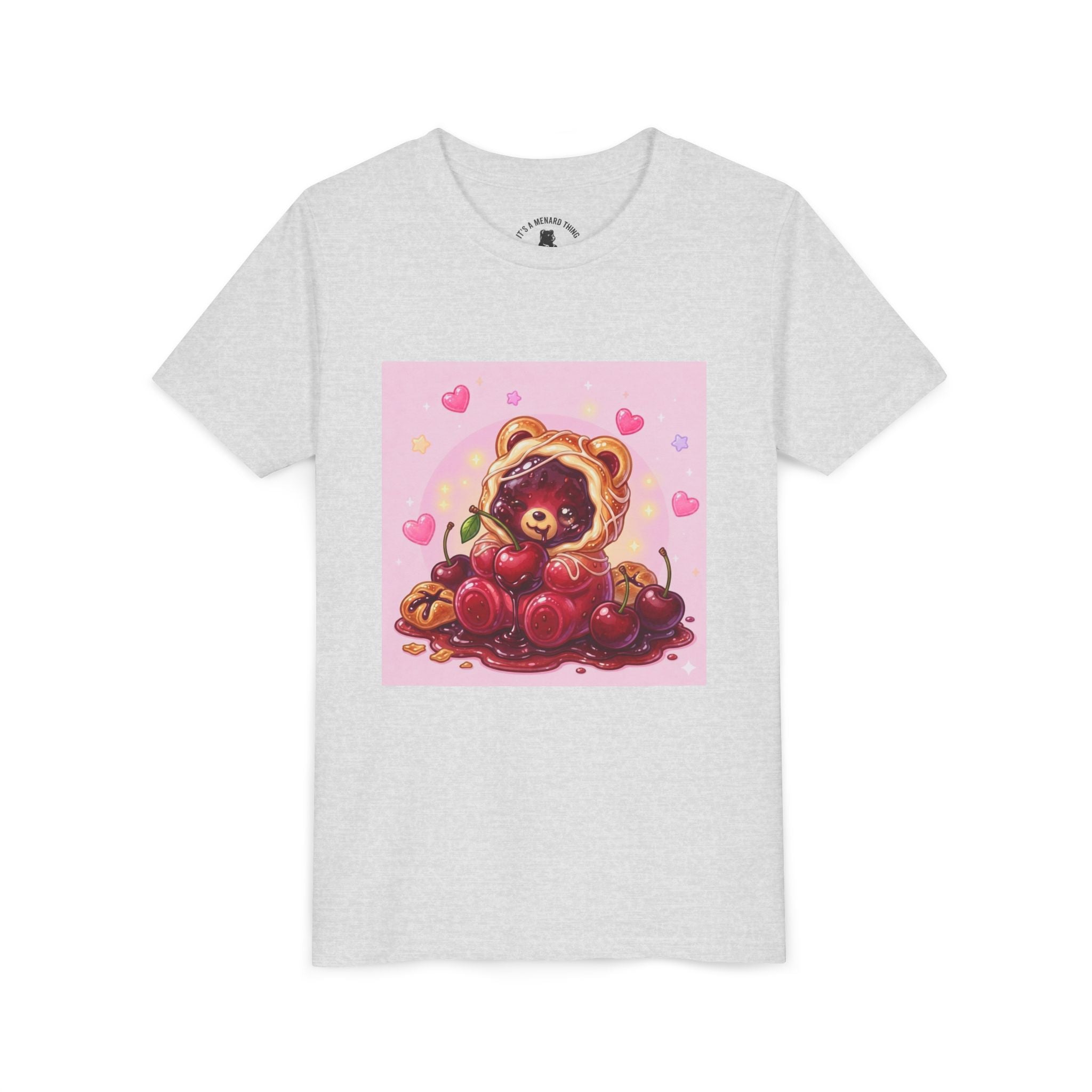 Cherry Danish Gooey Gummy Bear Graphic Youth T-Shirt