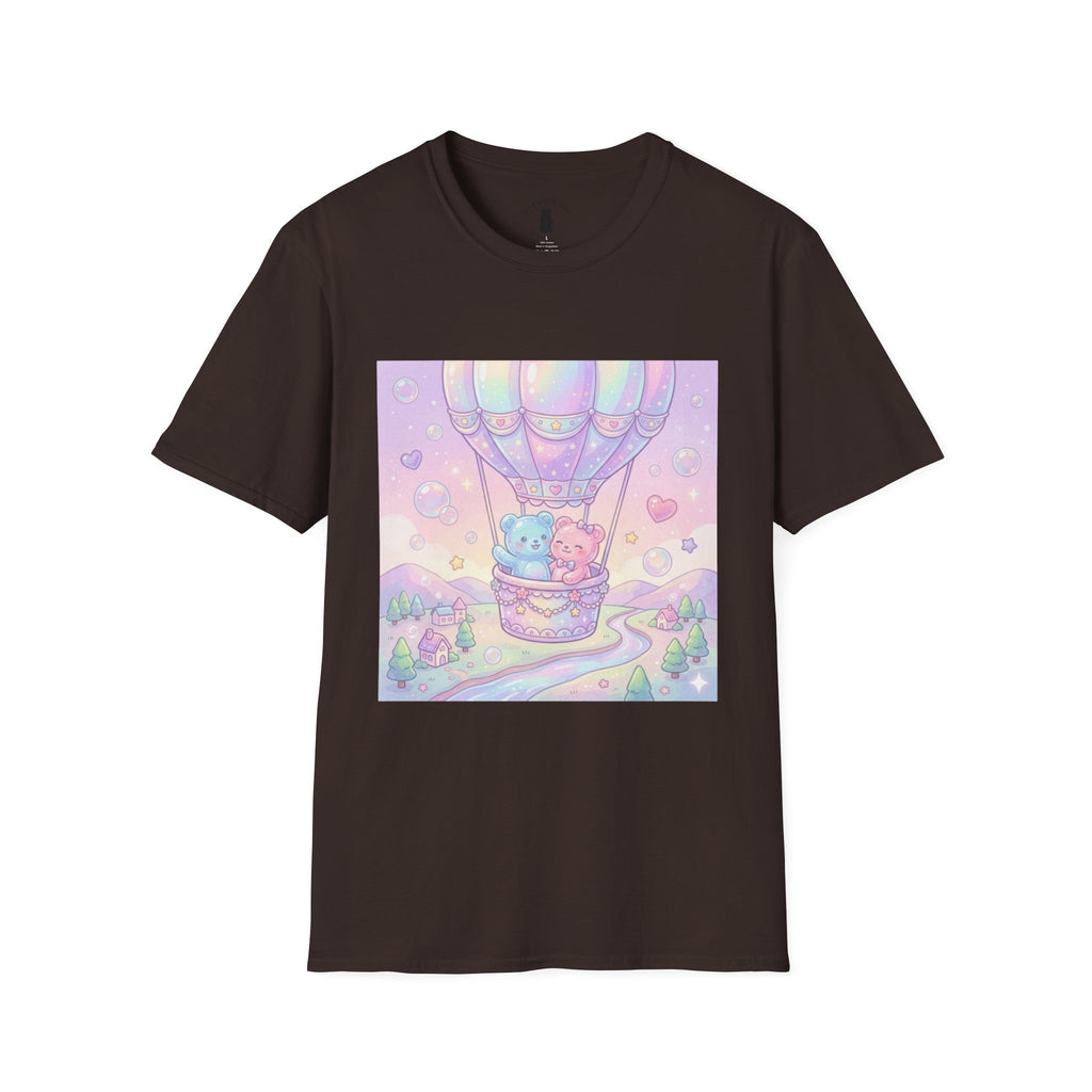 Hot Air Balloon Romantic Adventure, Dou Gooey Gummy Bears— Pastel Kawaii Graphic T-Shirt