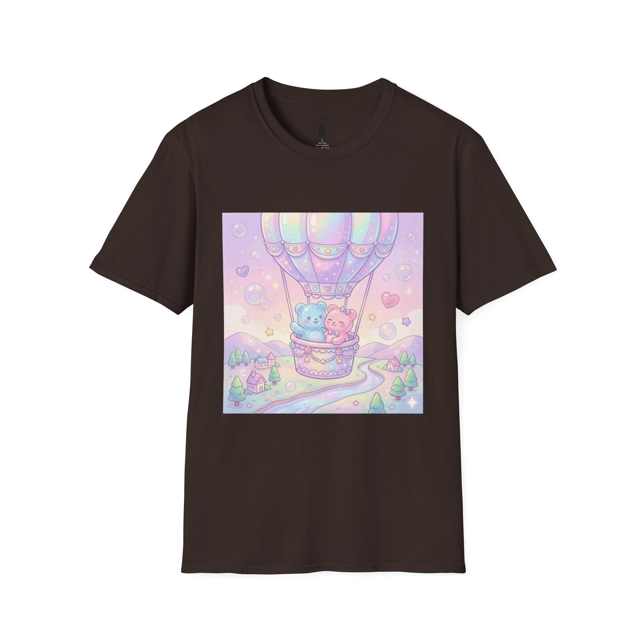 Hot Air Balloon Romantic Adventure, Dou Gooey Gummy Bears— Pastel Kawaii Graphic T-Shirt