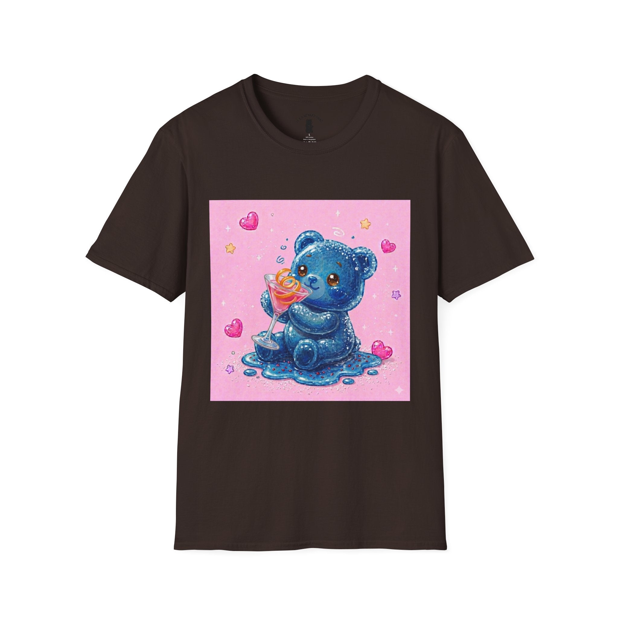 Special Cosmo Delight, Blue Oozy Boozy Gummy Bear Drinking Pal- Graphic Shirt