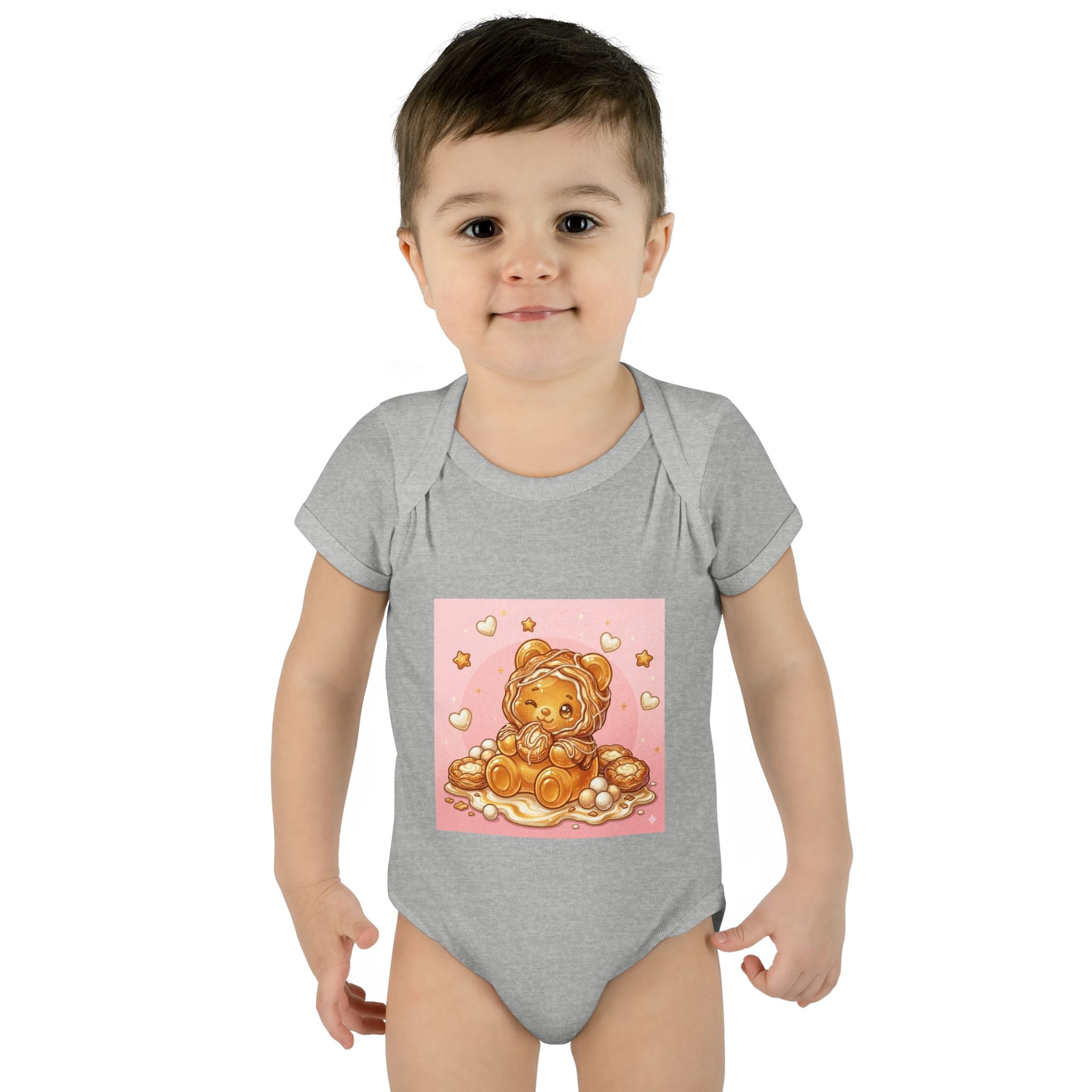 Cheese Danish Gooey Gummy bear in Puff PJs- Baby Onesie