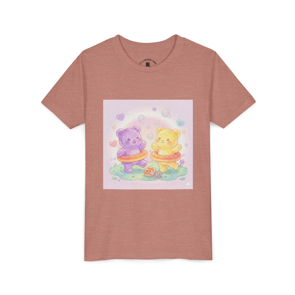 Friendship Peach ring Hula-Hoop Gooey Gummies- Graphic Kids T-Shirt