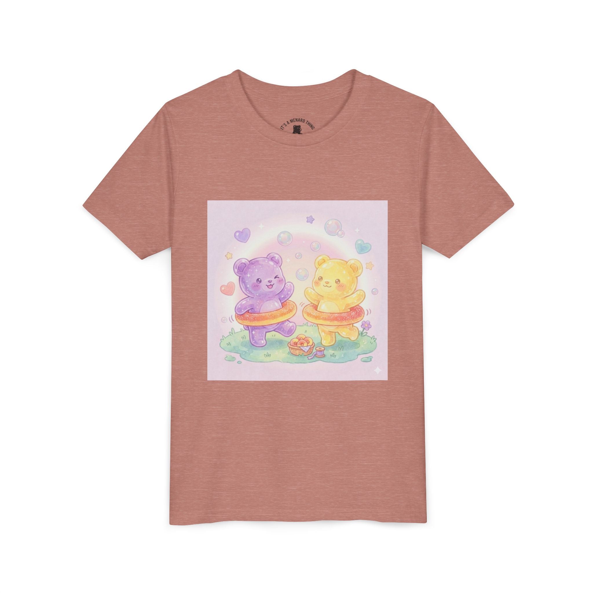Friendship Peach ring Hula-Hoop Gooey Gummies- Graphic Kids T-Shirt