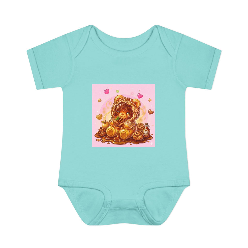 Maple Pecan Danish Gooey Gummy Bear in Puff PJs Baby Onesie
