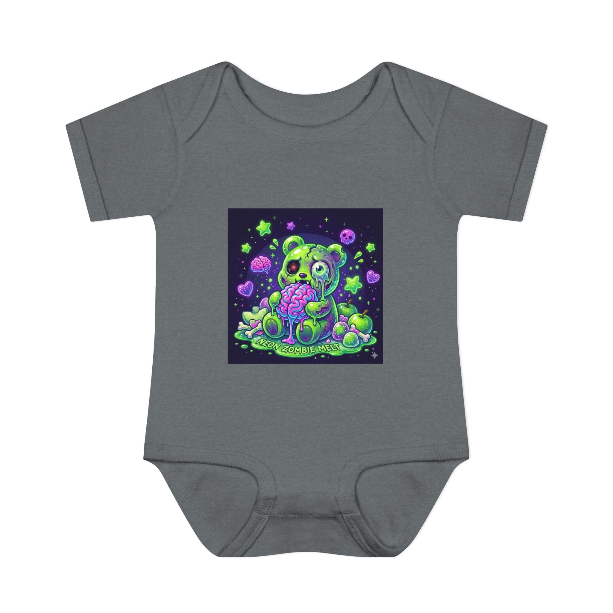Baby Bodysuit — Neon Zombie Halloween Gooey Gummy Bear