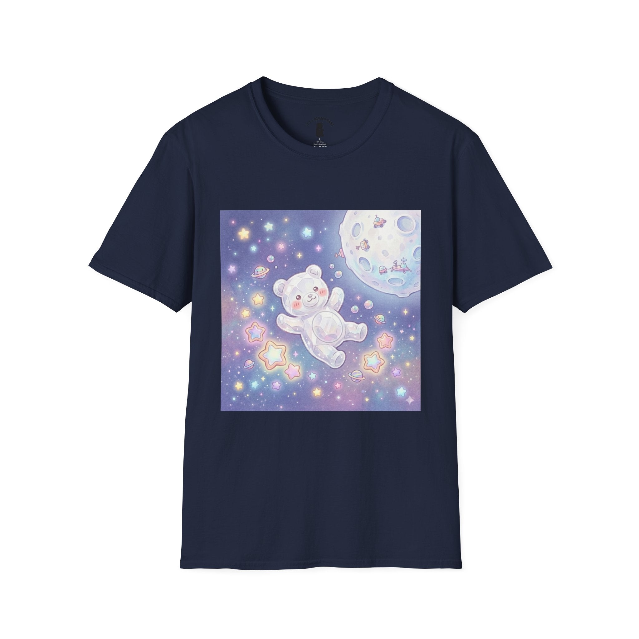Float Me To The Moon, Crytal White Gooey Gummy Bear — Pastel Graphic T-Shirt