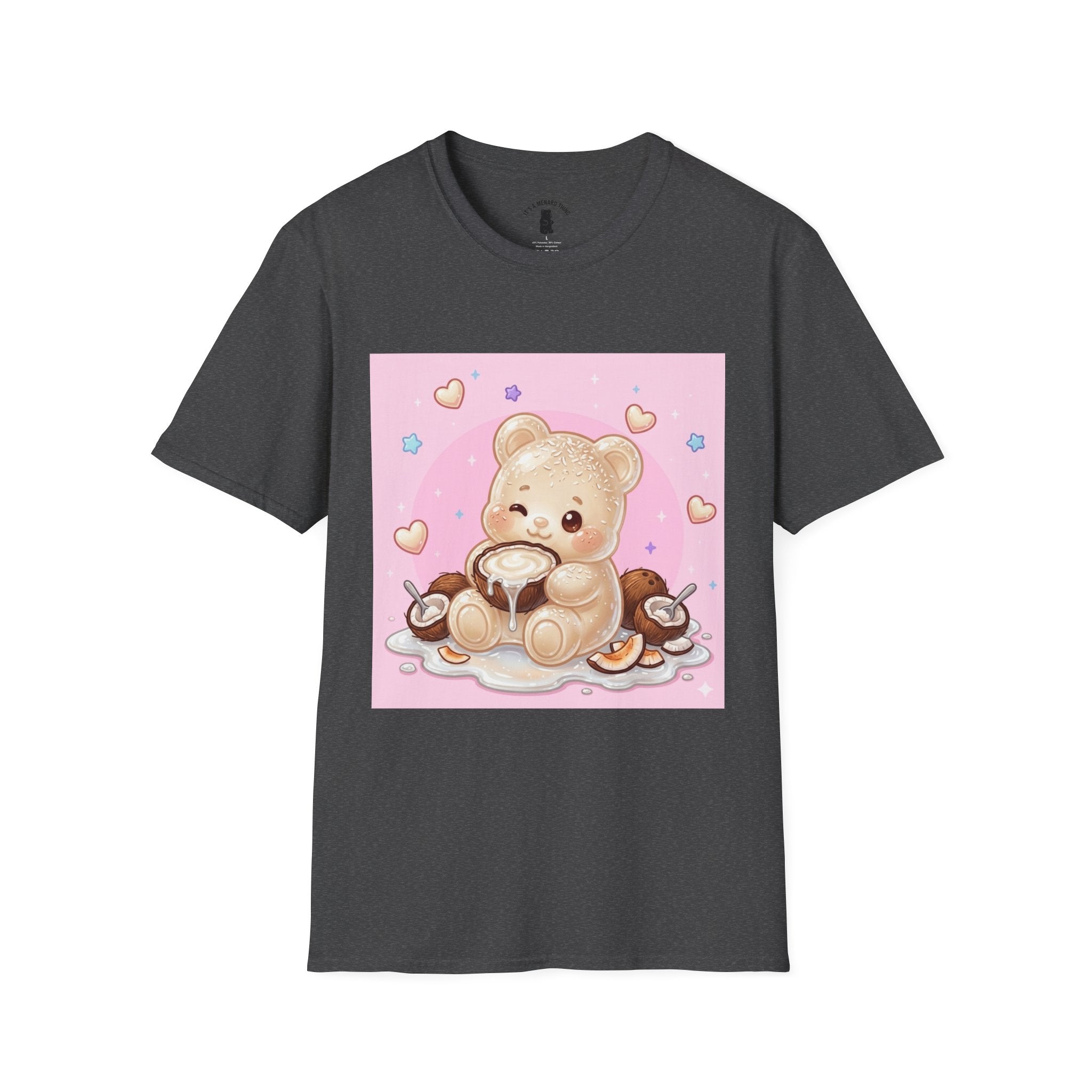 Coconut Milk Gooey Gummy Bear T-Shirt — Kawaii Dessert Graphic Tee