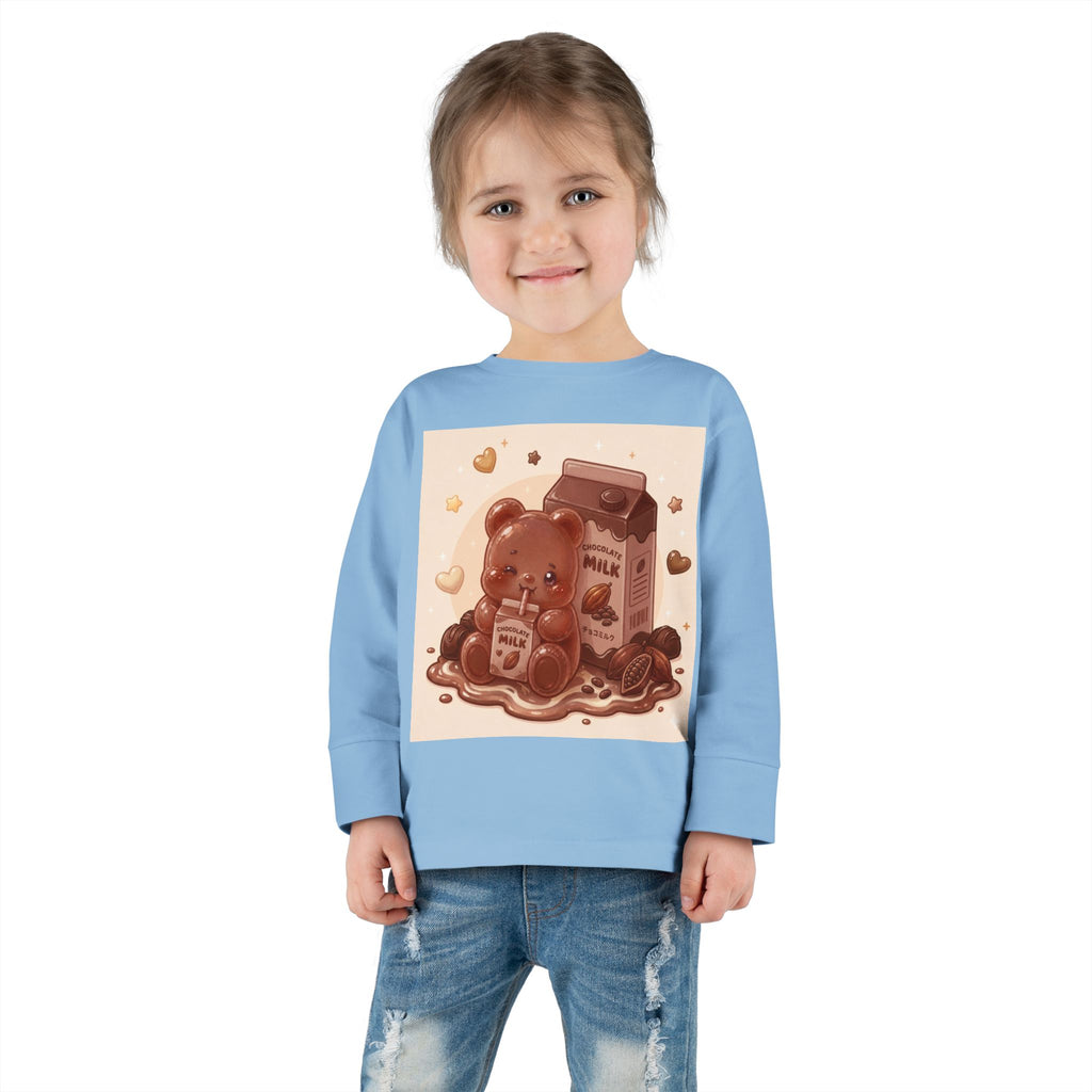 Chocolate Milk Oozy Bear- Graphic Long Sleeve Shirt