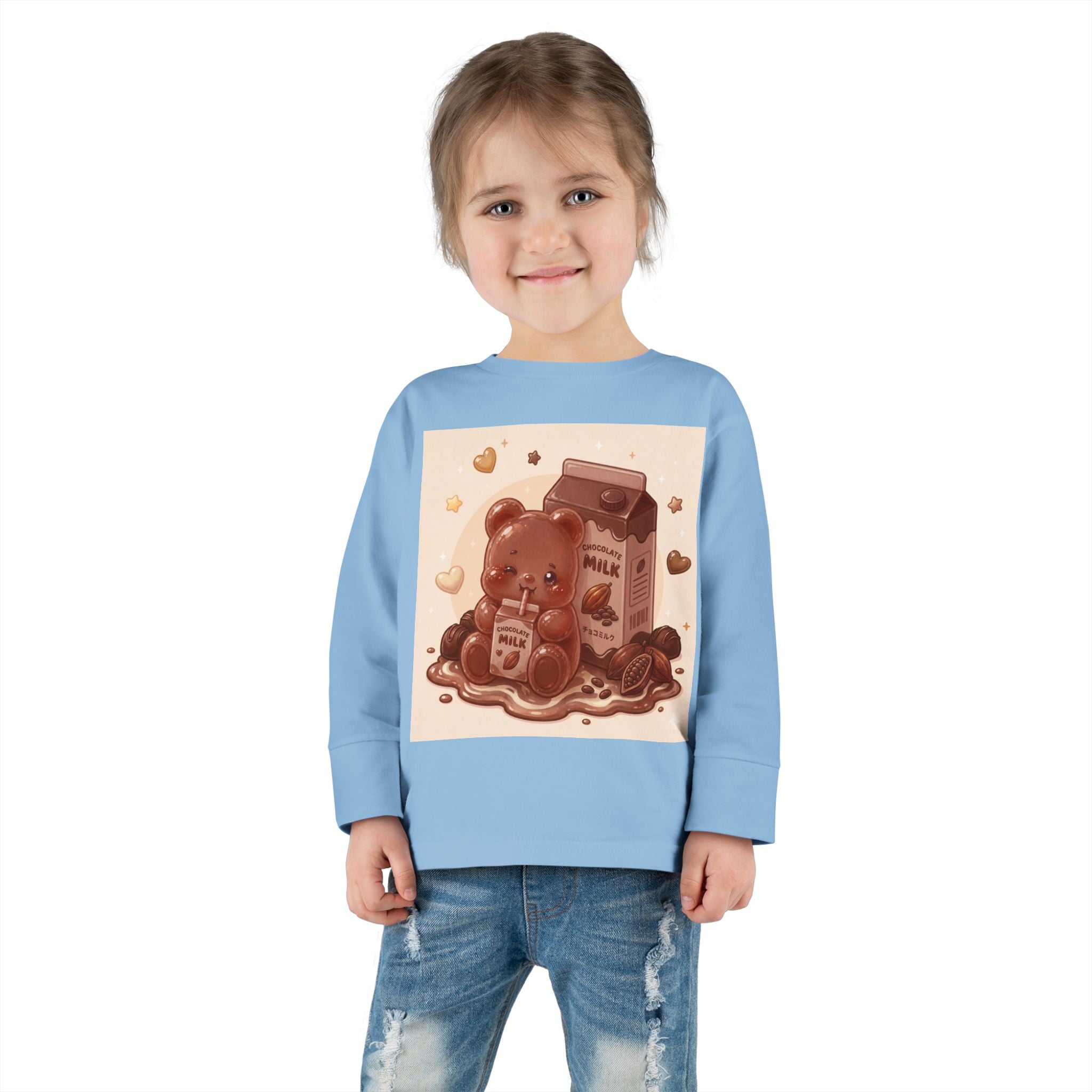 Chocolate Milk Oozy Bear- Graphic Long Sleeve Shirt