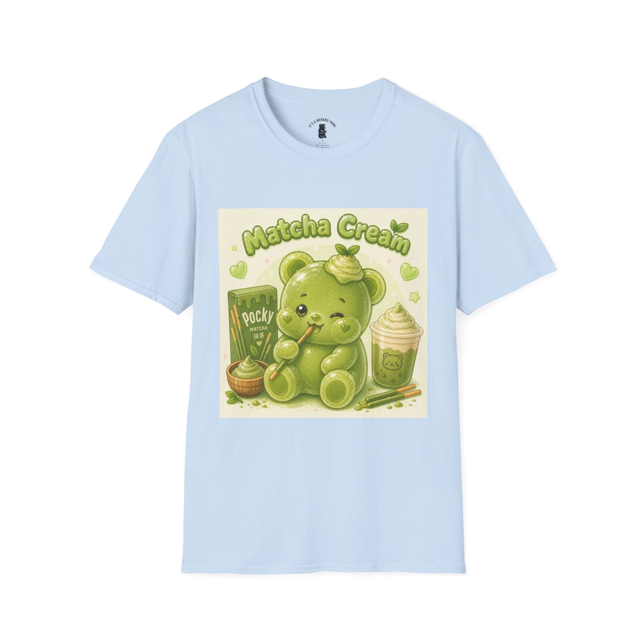 Matcha Cream Gooey Gummy Bear — Cute Green Tea Kawaii Graphic Tee