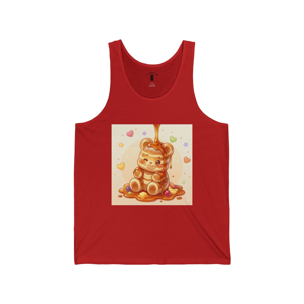Fluffy Thick Pancake Baby, Golden Gooey Gummy Bear- Cute Illustration Tank Top