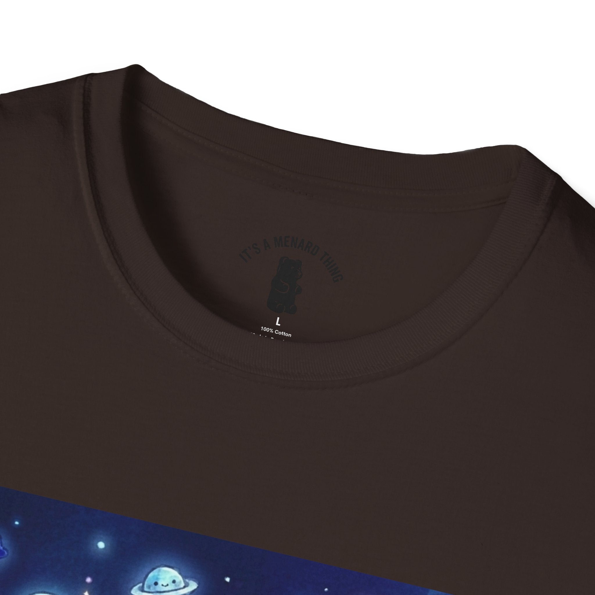 Lets Swim on Neptune, Blue Crystal Gooey Gummy Bear- Kawaii Graphic T-Shirt