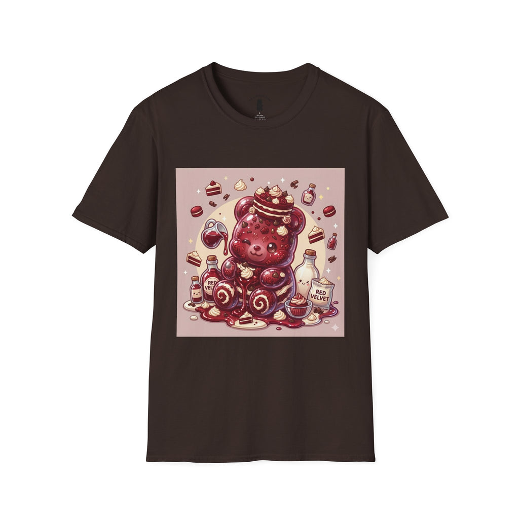 Silky Red Velvet Cake & Cream, Exotic Gooey Gummy Bear — Kawaii Graphic T-Shirt