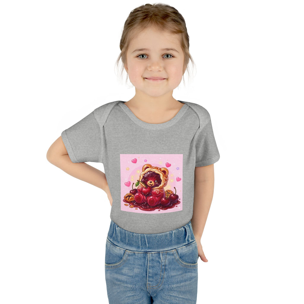 Cherry Danish Gooey Gummy Bear in Puff PJs (Infant Rib Onesie)