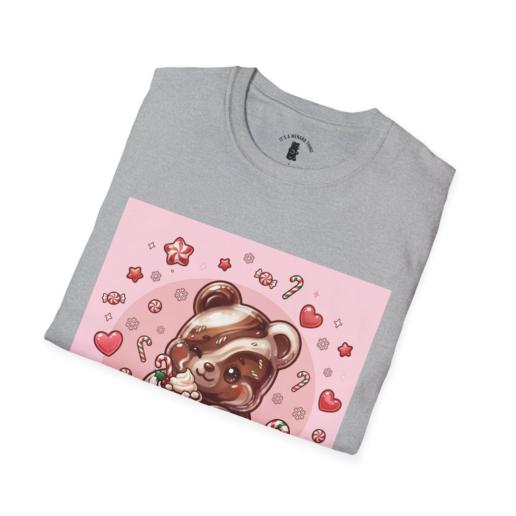 Cute Hot Chocolate and Peppermint stick Gooey Gummy Bear — Kawaii Graphic Tee