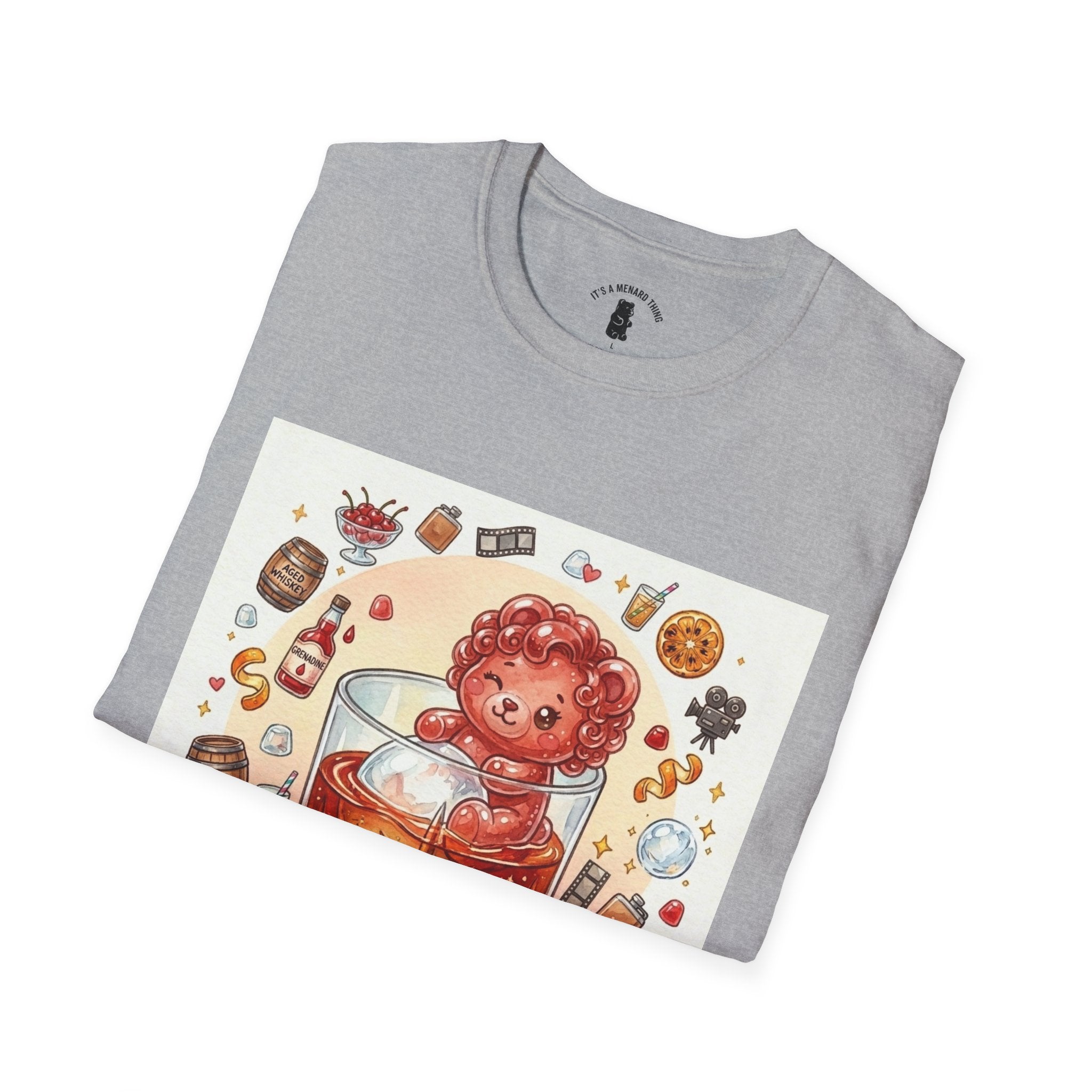 Shirley Temple Boozy Gooey Gummy Bear- Kawaii Graphic T-Shirt