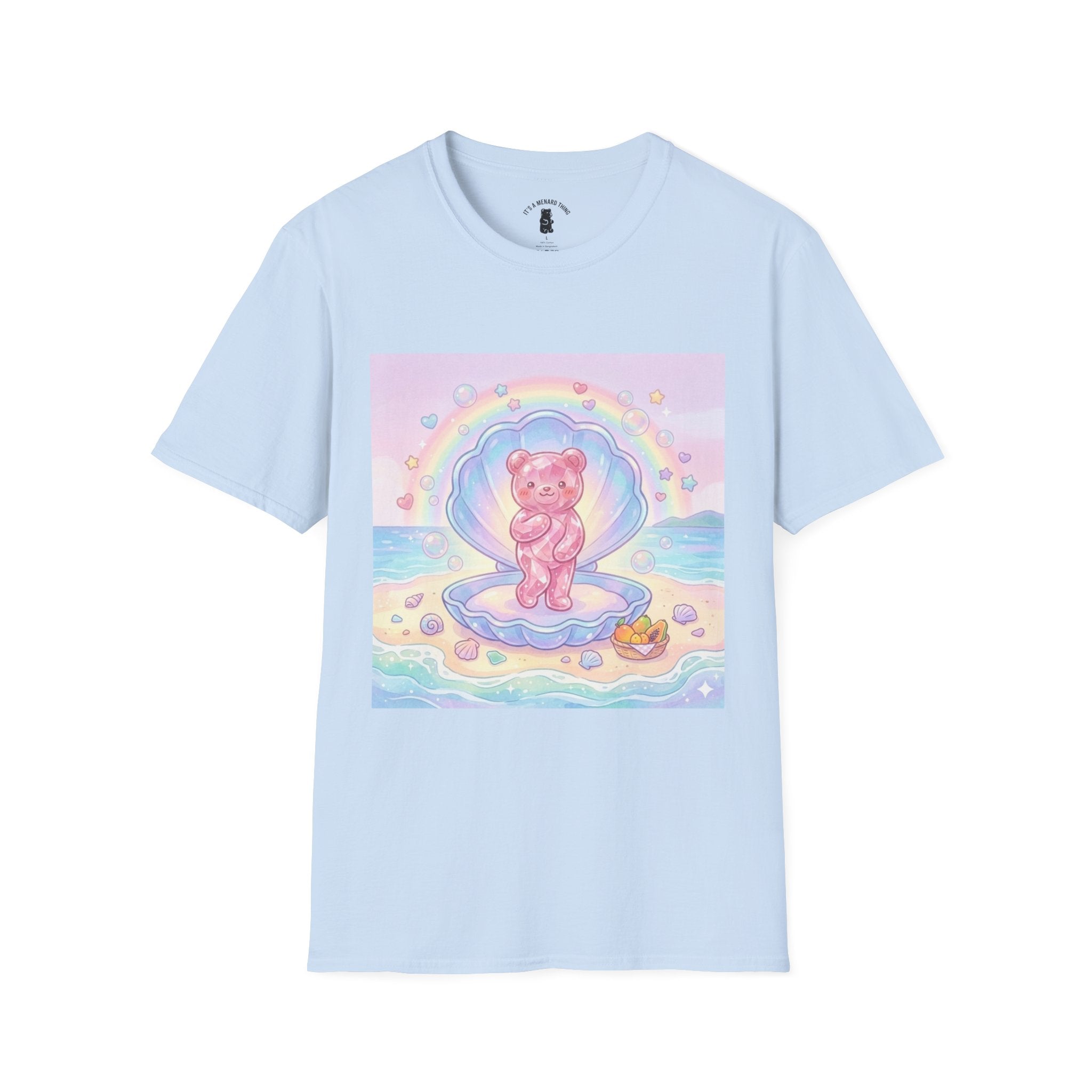 Pastel Venus Clam, Pink Gooey Gummy Bear- Kawaii Graphic T-Shirt