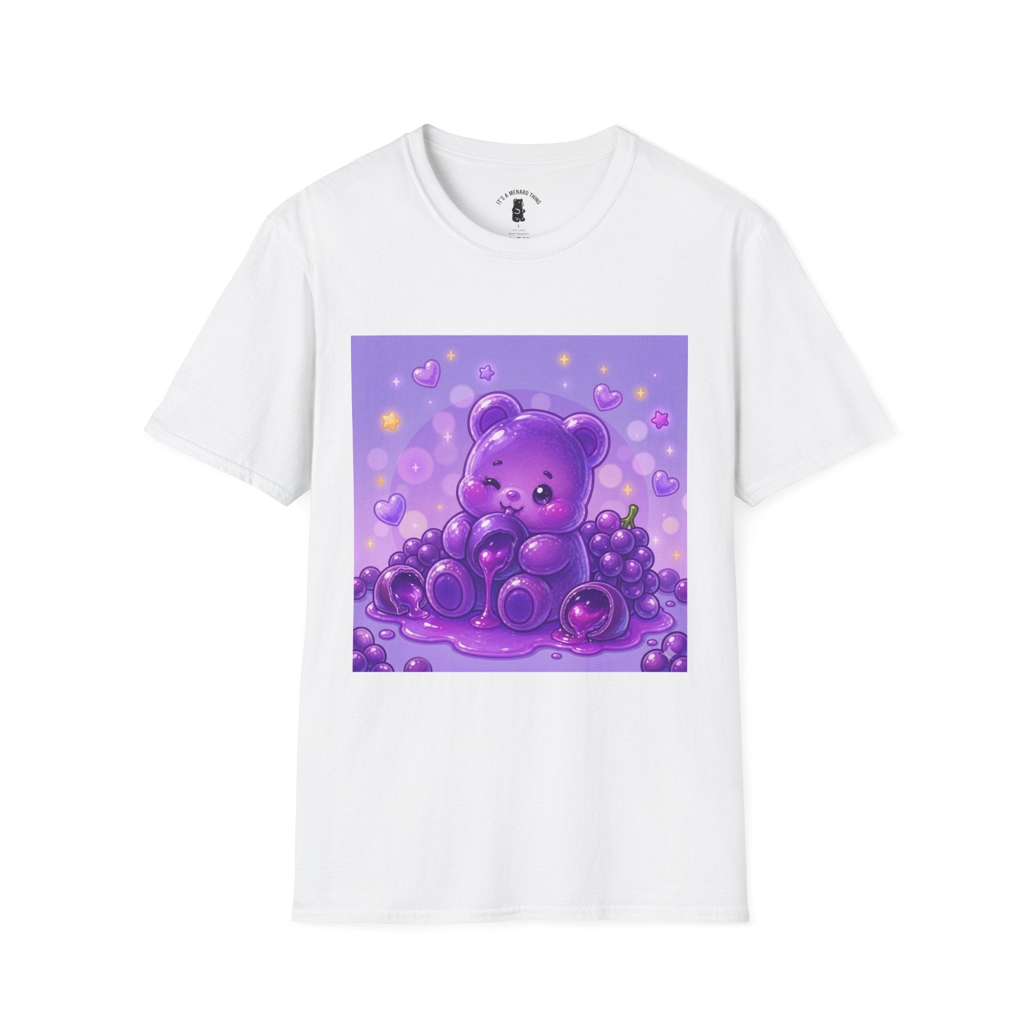 Gooey Purple Grape Gummy Bear  – Kawaii Teddy Graphic Tee