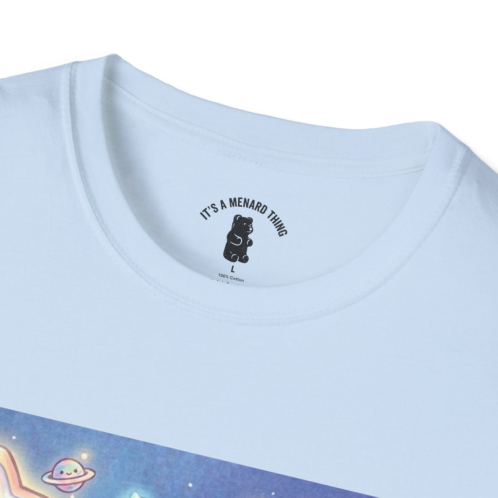 Look Upon Saturn, Purple Crystal Gooey Gummy Bear — Kawaii Graphic T-Shirt