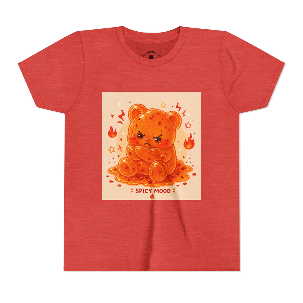 Spicy Mood Tangy Orange Gooey Gummy Bear - Angry Kawaii Bear Graphic