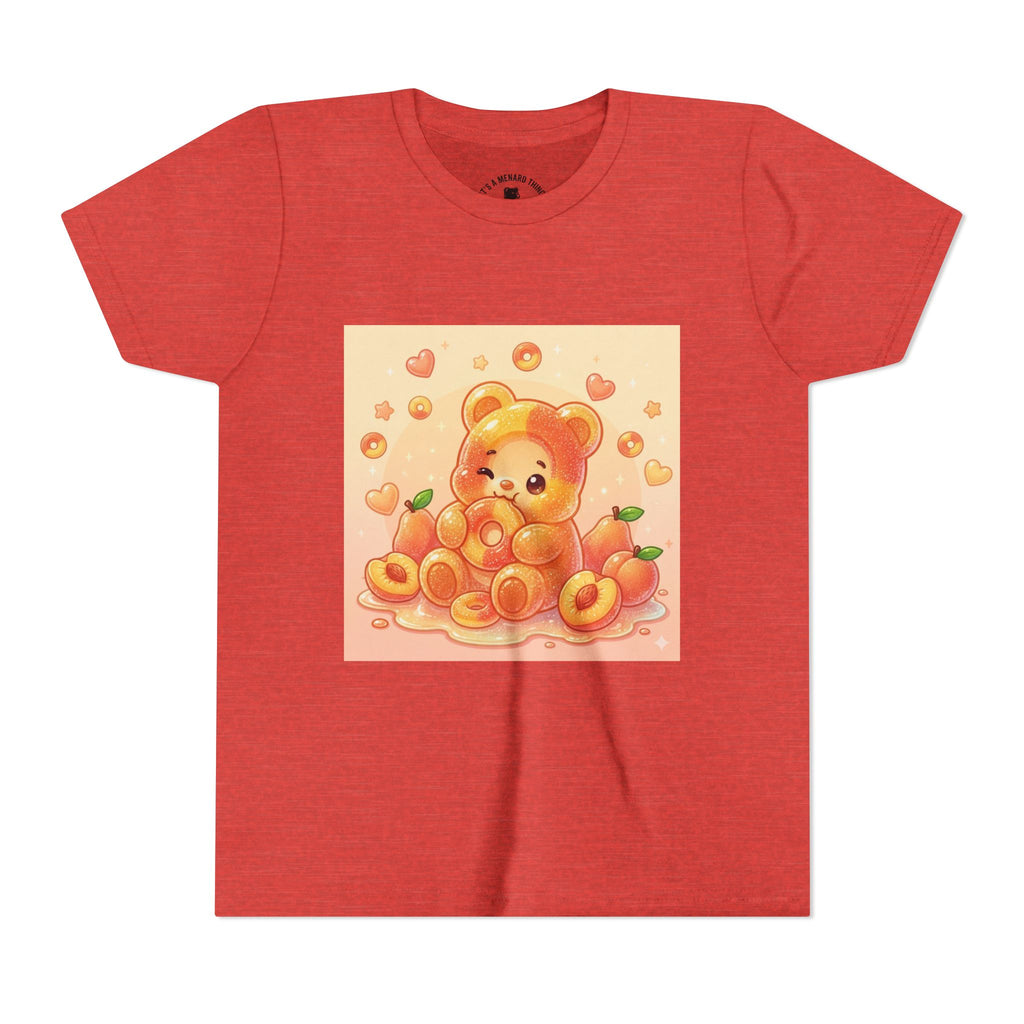 Peach Ring Gooey Gummy Bear Kids Short Sleeve Shirt