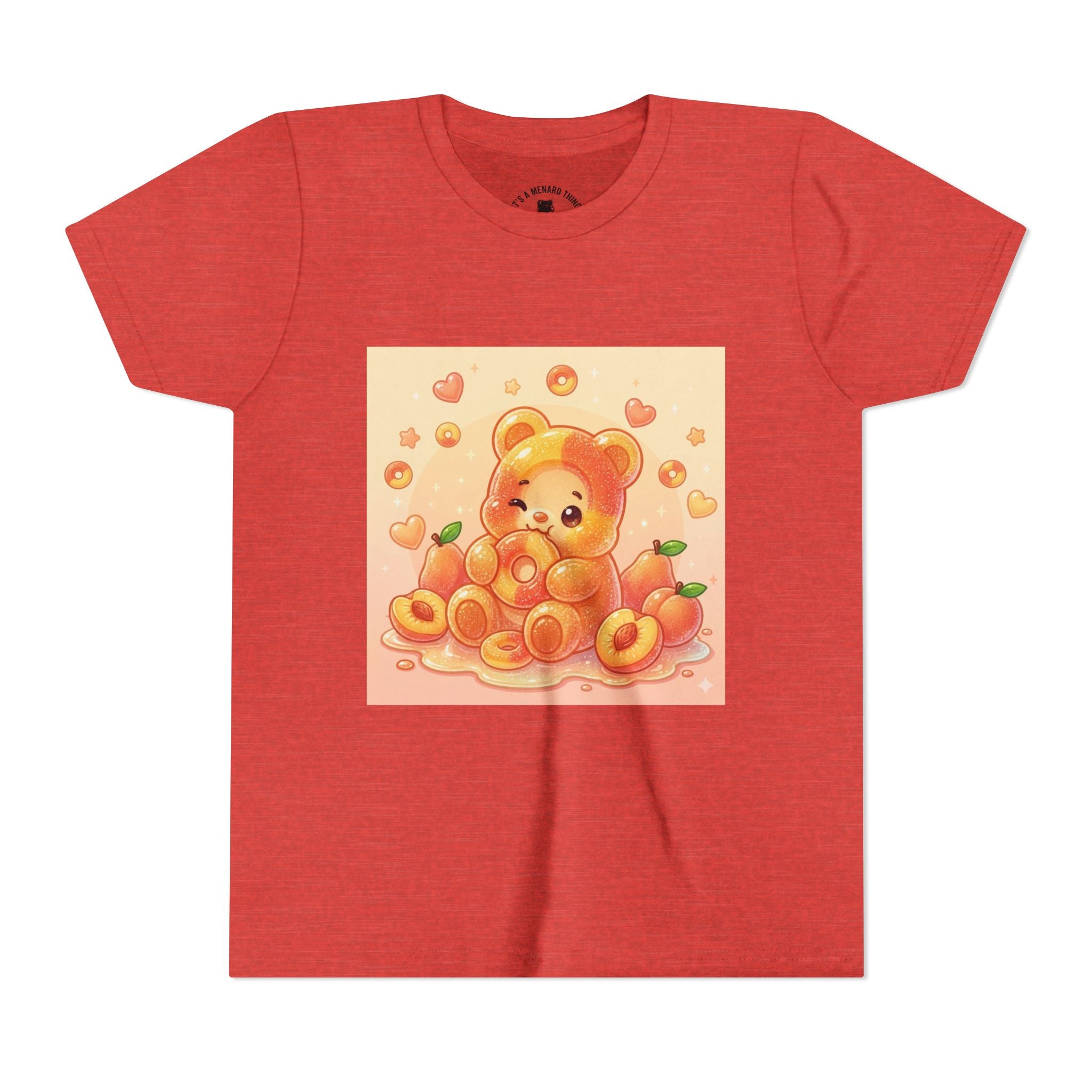 Peach Ring Gooey Gummy Bear Kids Short Sleeve Shirt