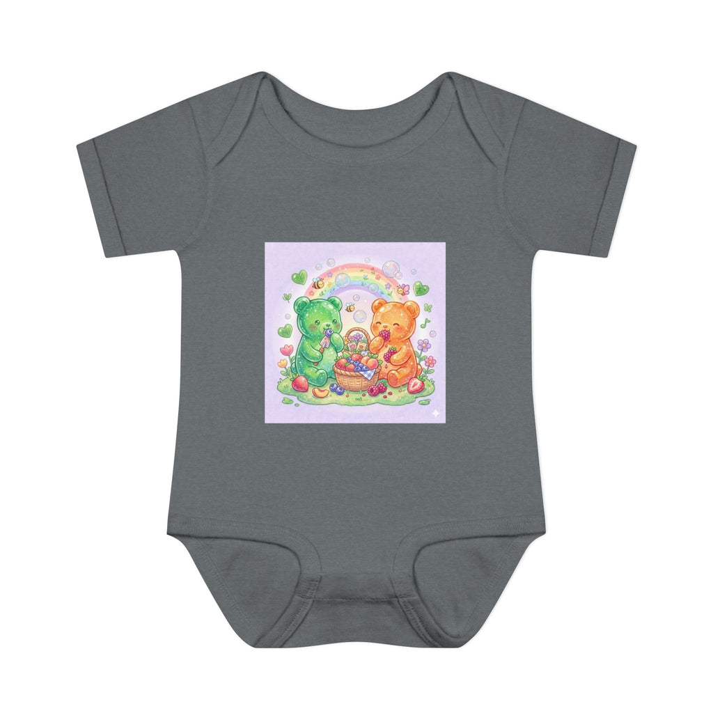 Fruit Garden Eating Gooey Gummy Bears Infant Bodysuit — Baby Shower Gift