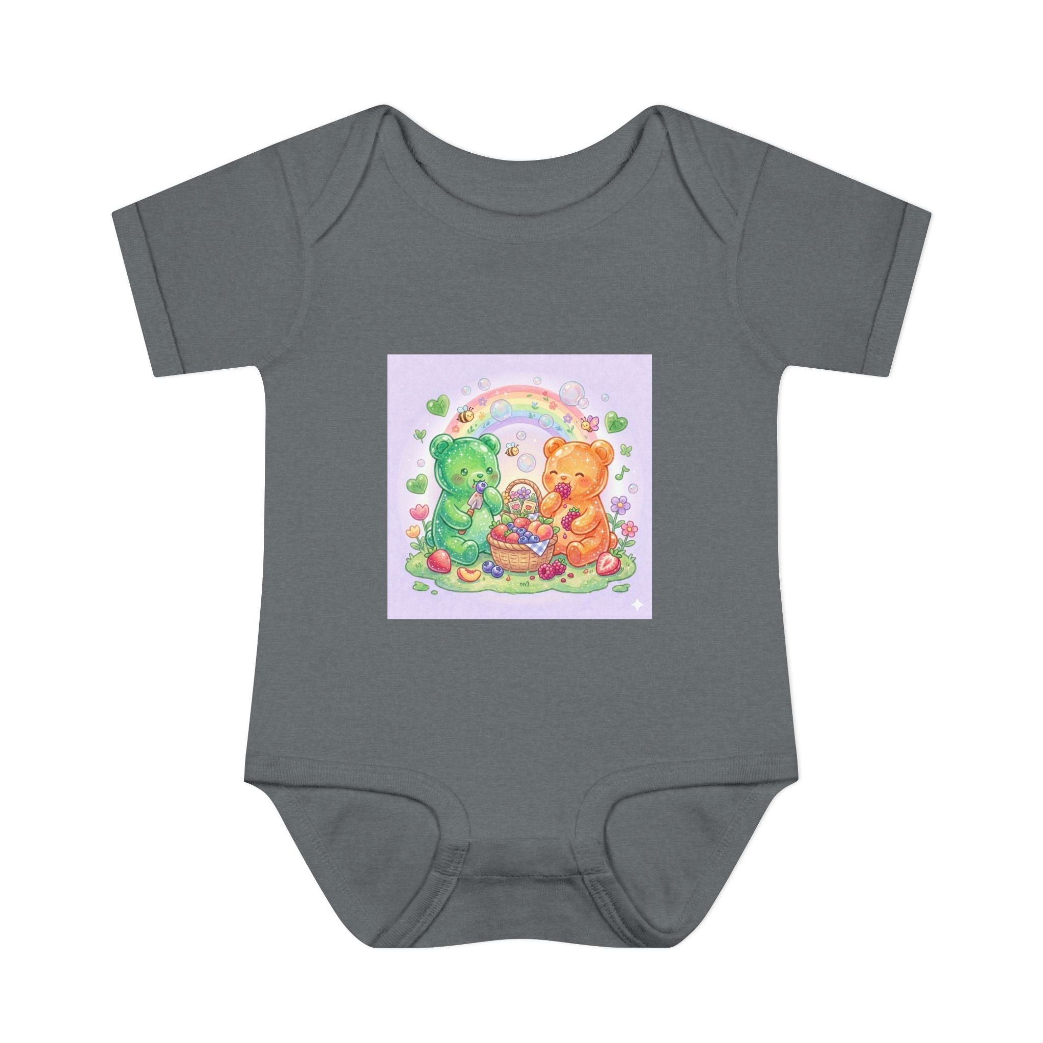Fruit Garden Eating Gooey Gummy Bears Infant Bodysuit — Baby Shower Gift