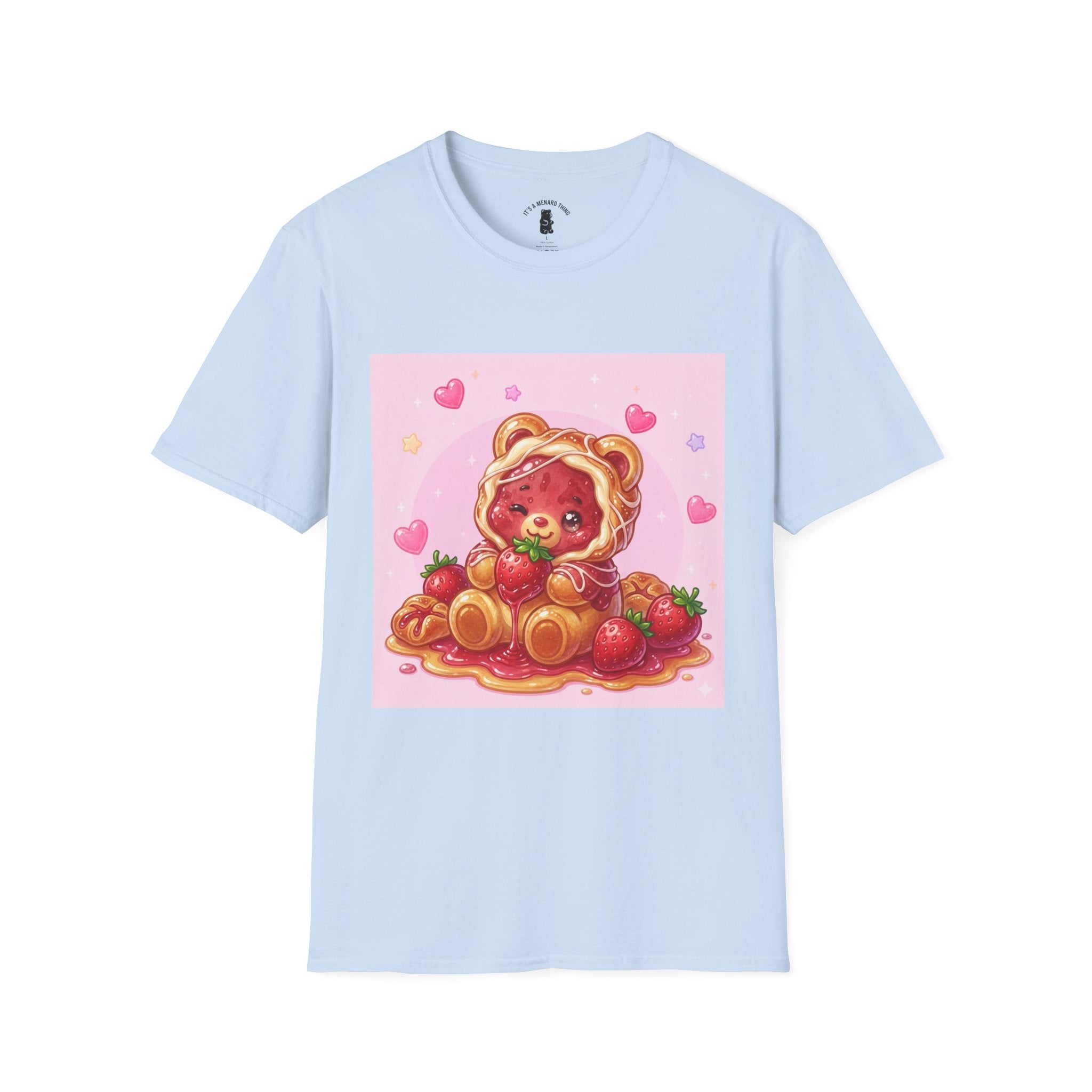 Strawberry Danish Gooey Gummy Bear- Cute Graphic T-Shirt