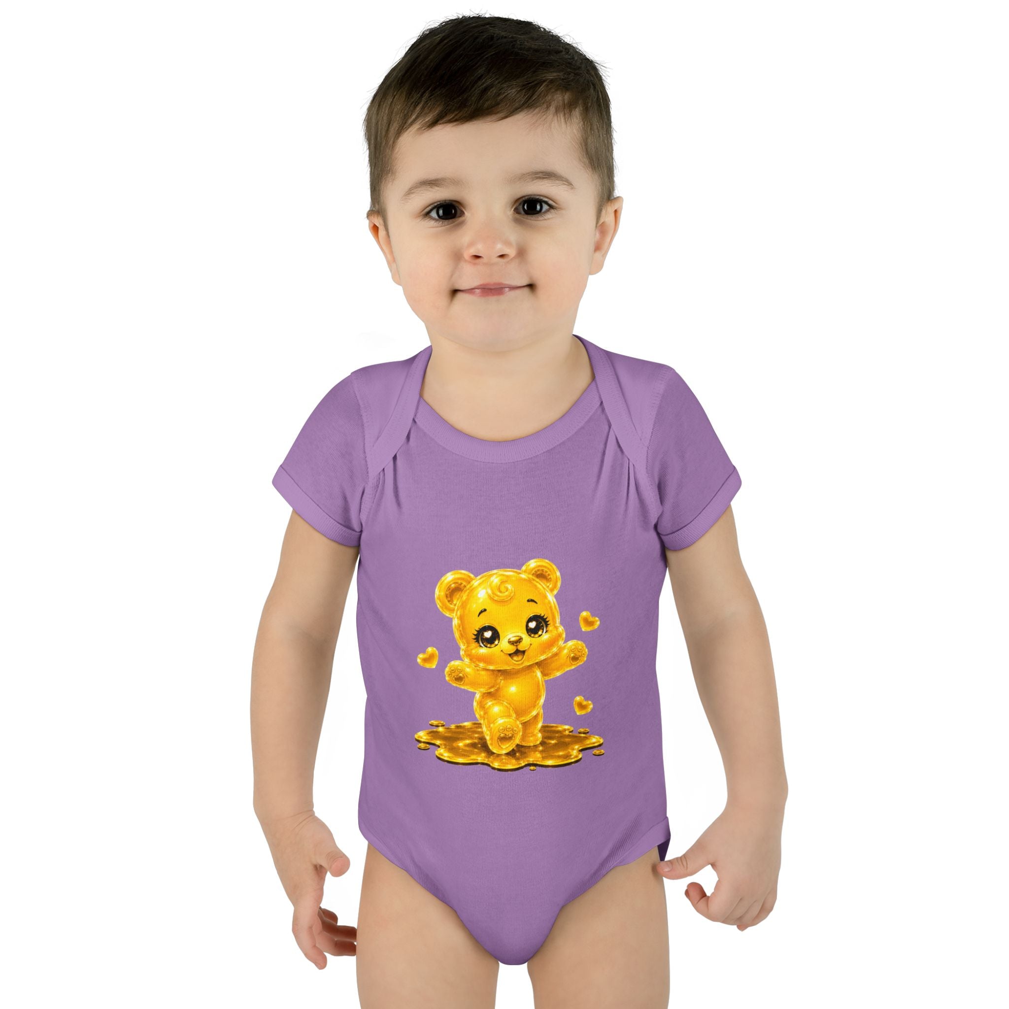 Baby Golden Oozy Gummy Bears First Steps, Cutie Addition- Graphic Onesie