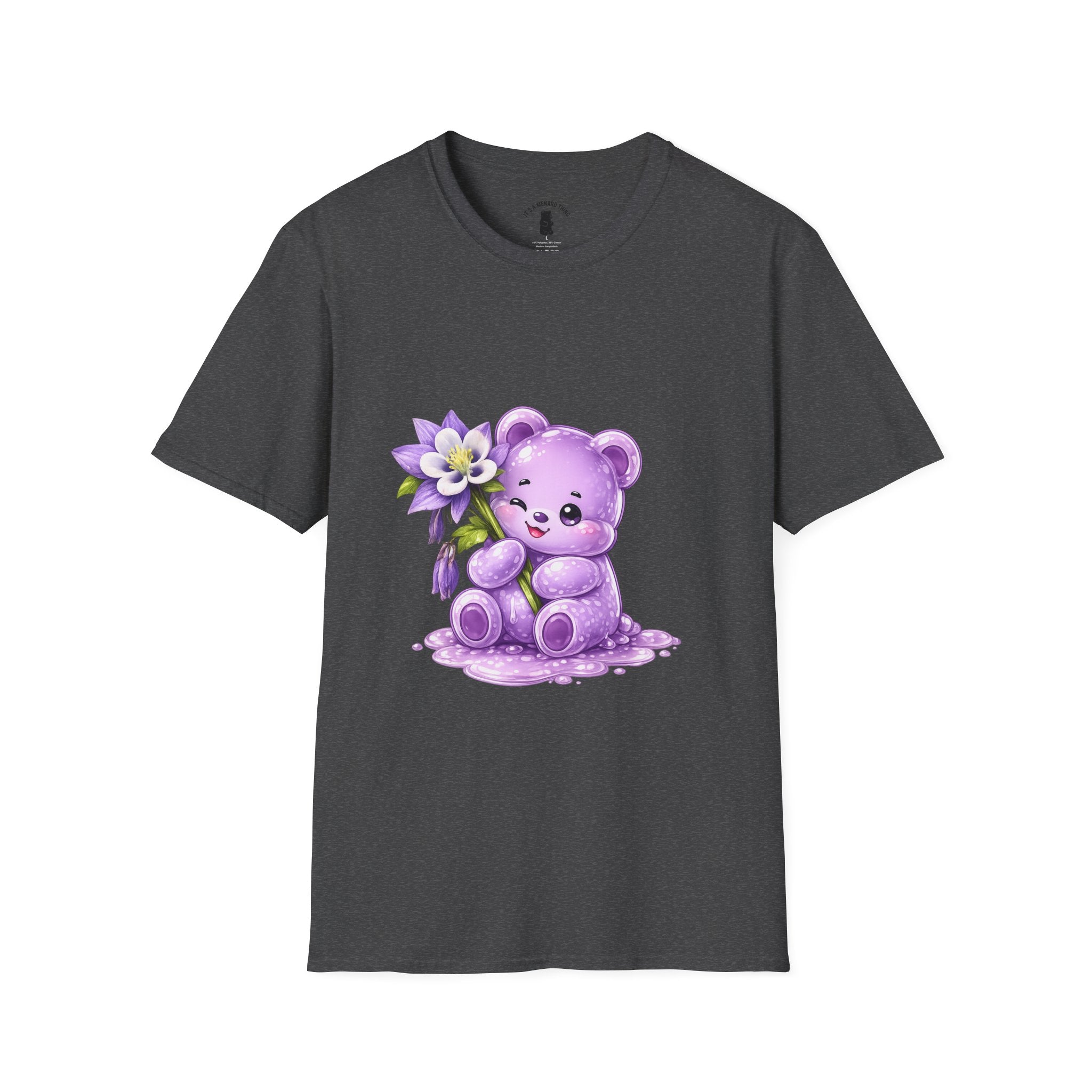 Pretty Purple Flower, Special Oozy Bear Gummy- Graphic Shirt