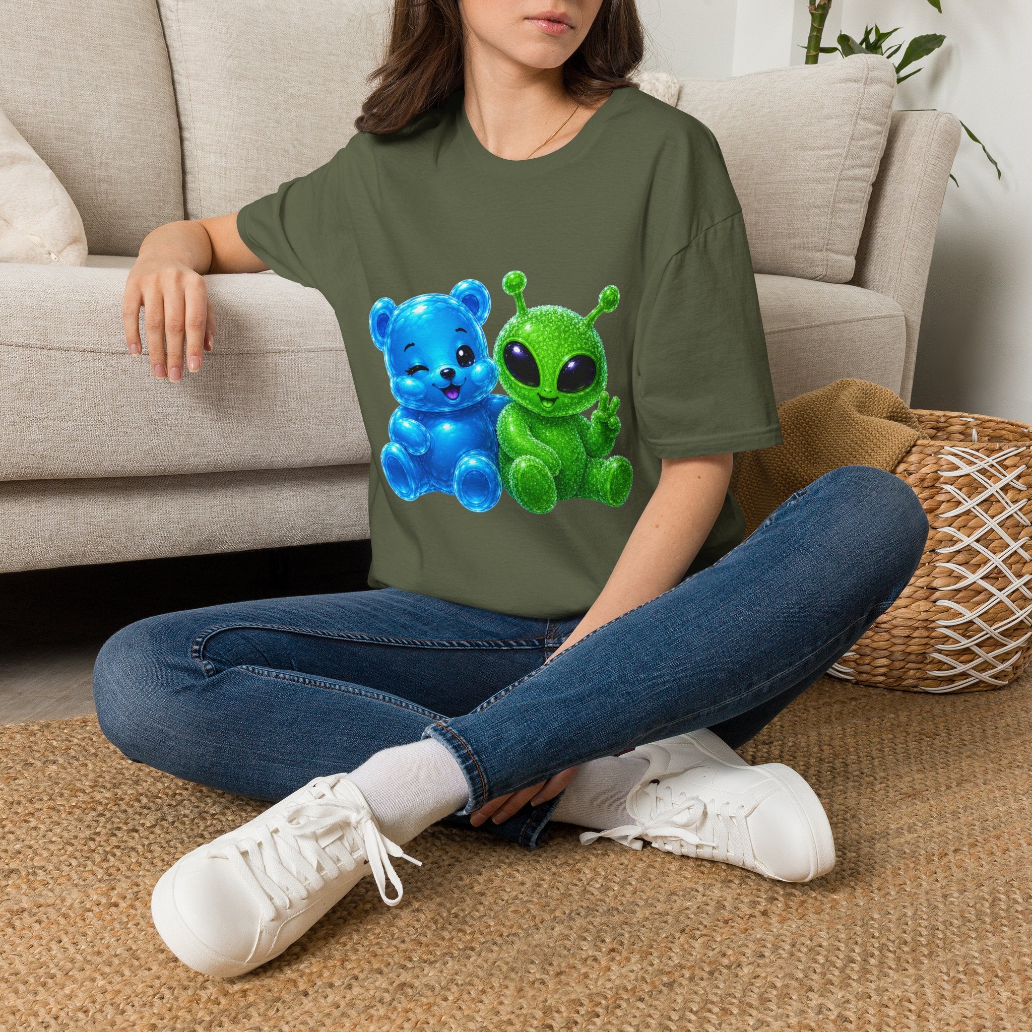 We Come in Peace, Oozy Bear & Alien Special Addition- Graphic Shirt